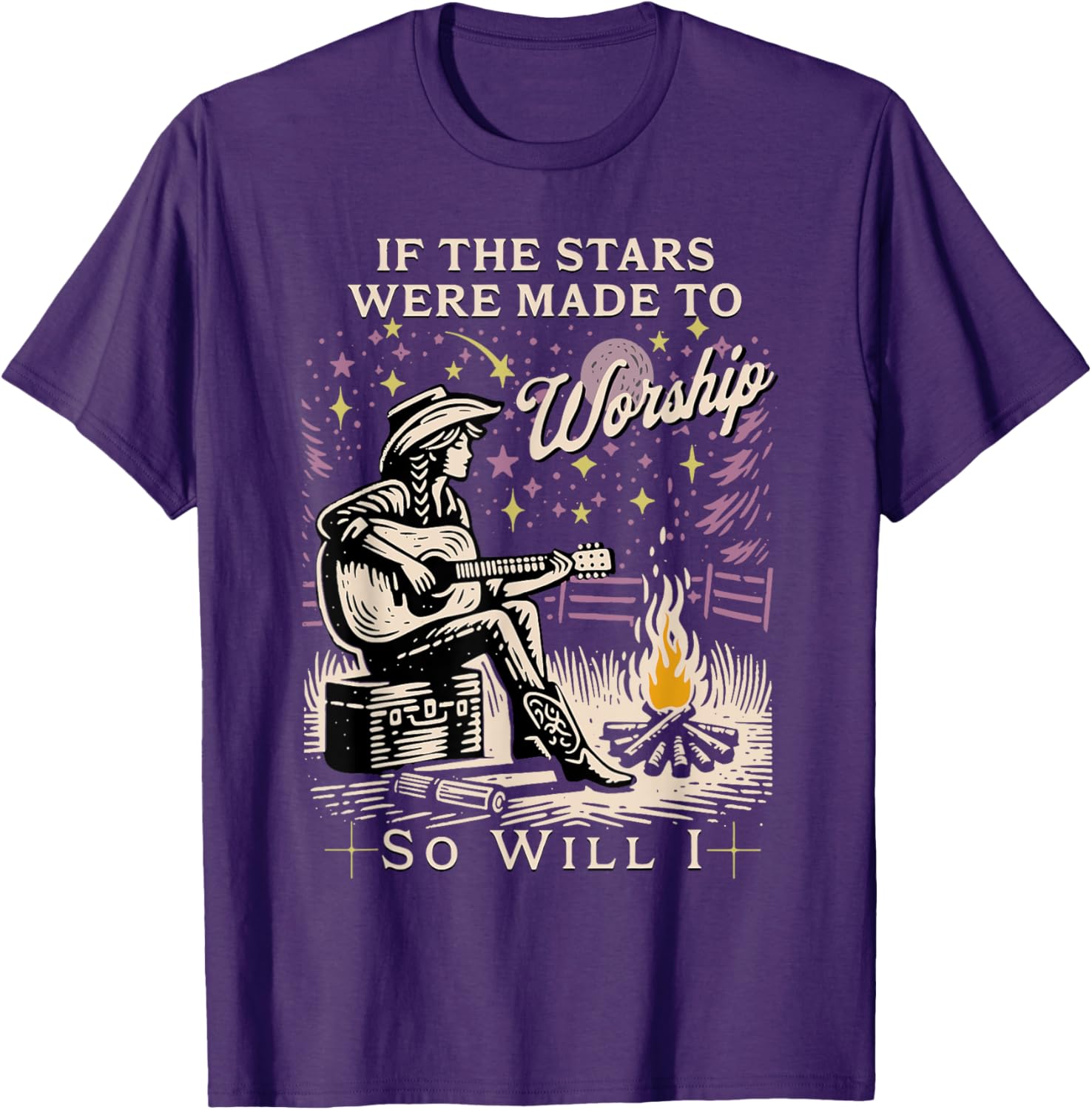 If The Stars Were Made To Worship So Will I T-Shirt for Believers - 8