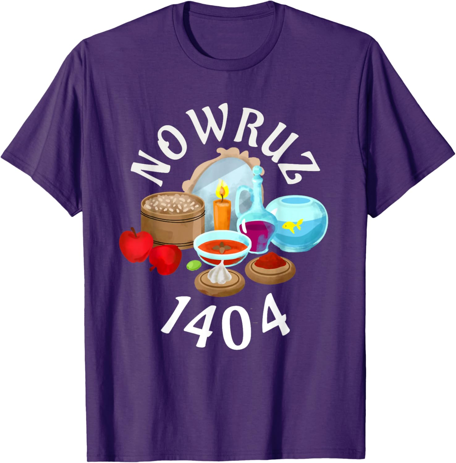 Myoan Unisex Persian Nowruz 1404 T-Shirt Celebrating Haft Sin Culture - 12