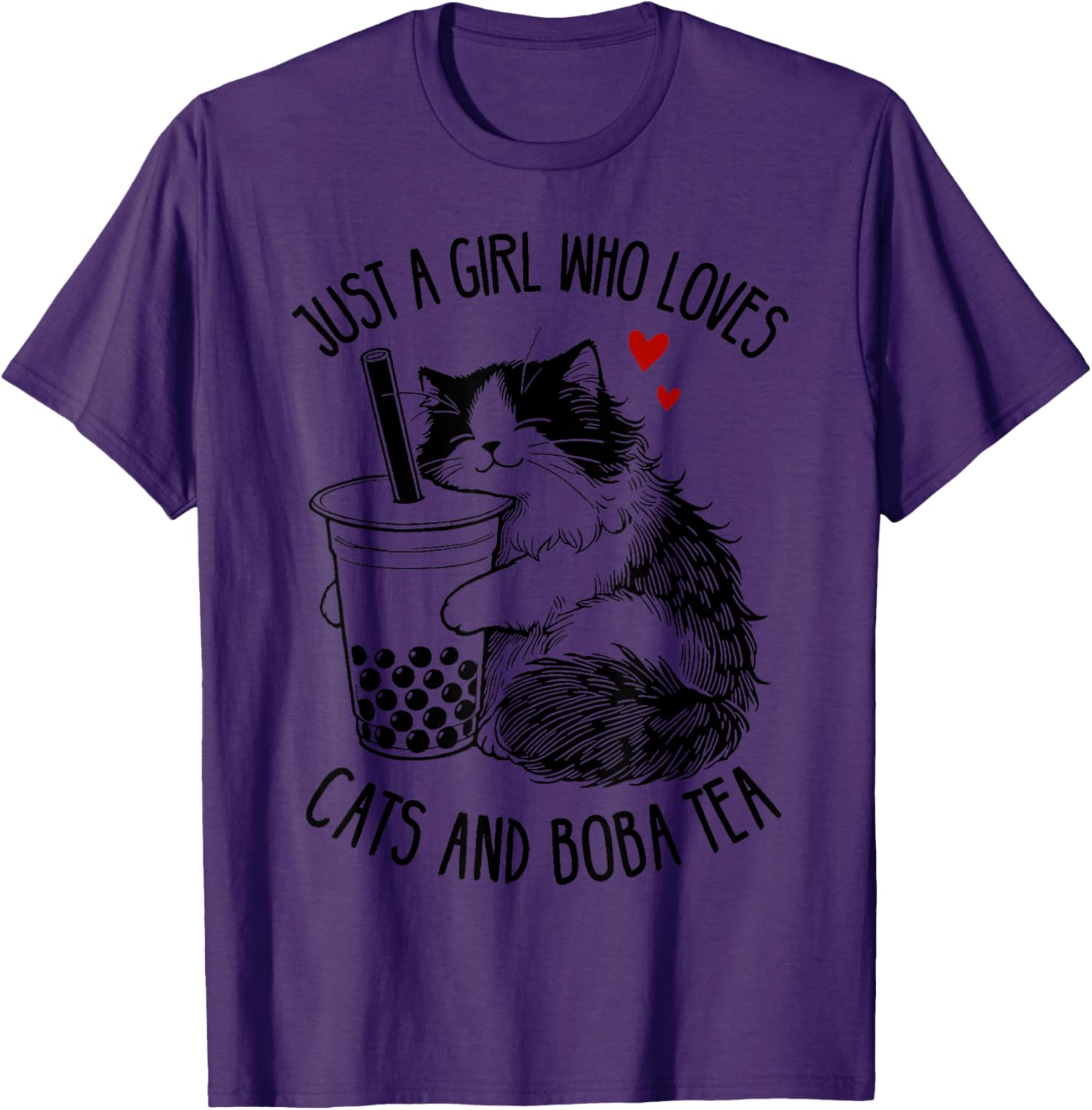 Cute Ragdoll Cat Lover T-Shirt for Girls Who Love Cats and Boba Tea - 3