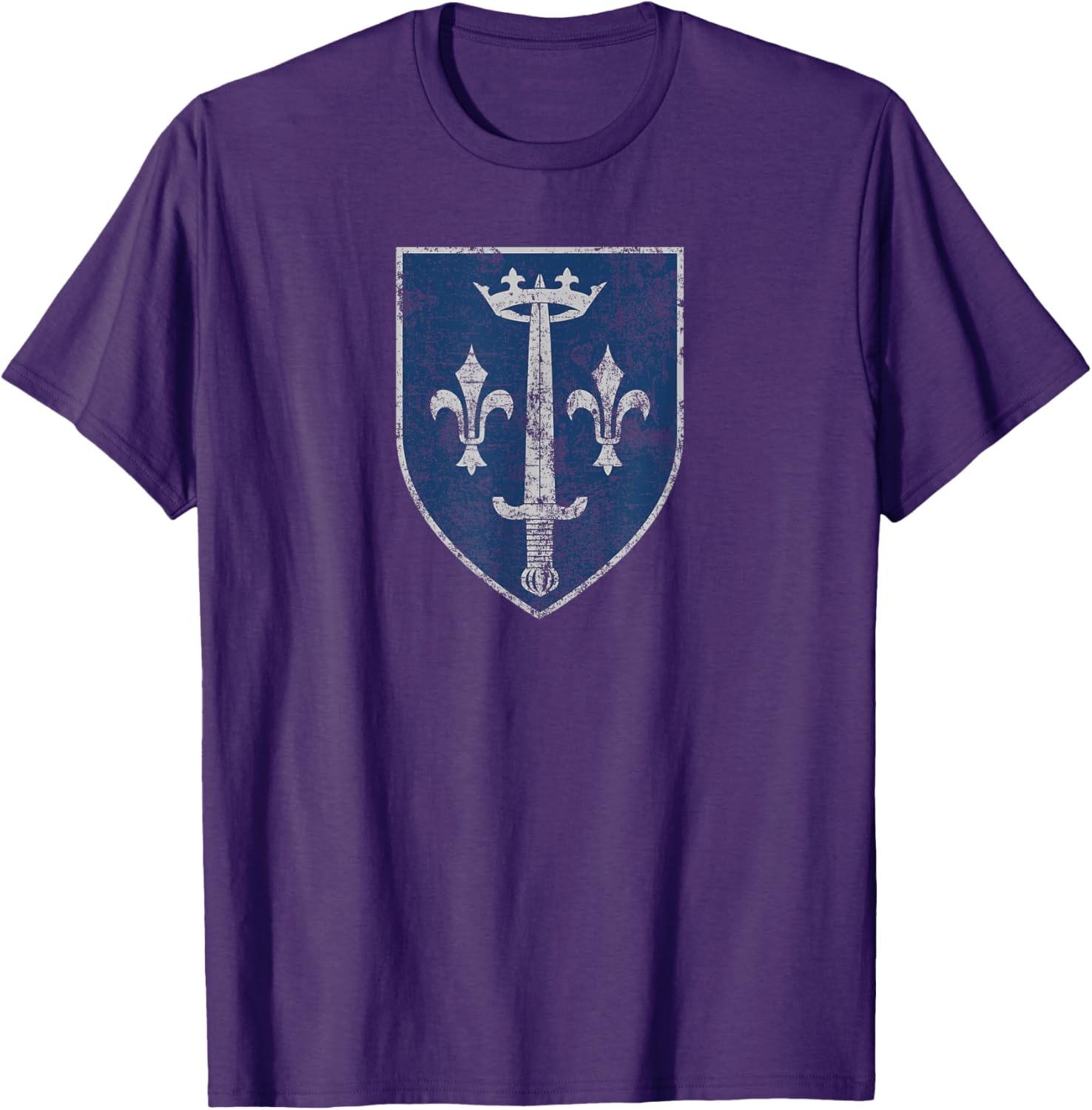 Family Crest of Saint Joan of Arc Distressed Print T-Shirt for Everyone - 22