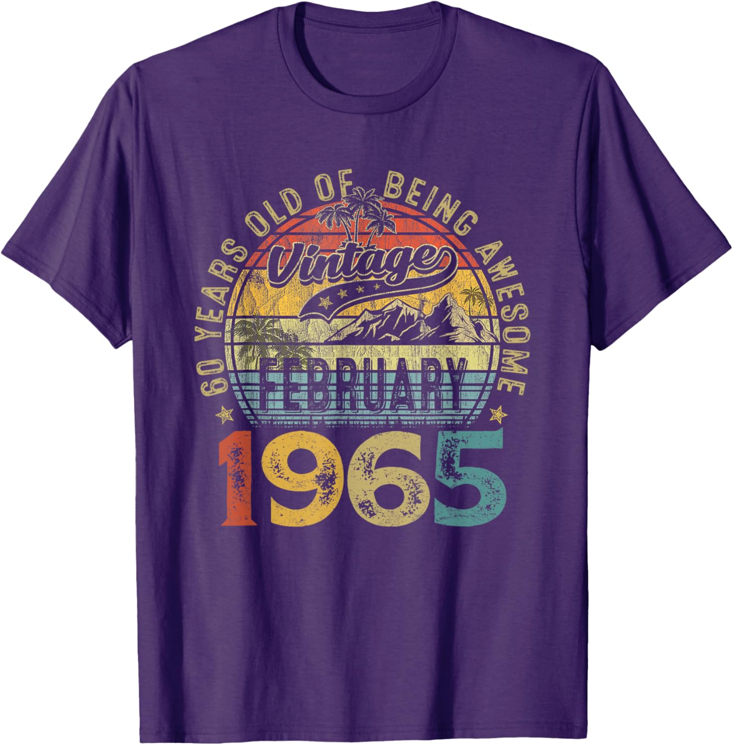 Vintage Retro 60th Birthday T-Shirt for February 1965 Celebration - 2
