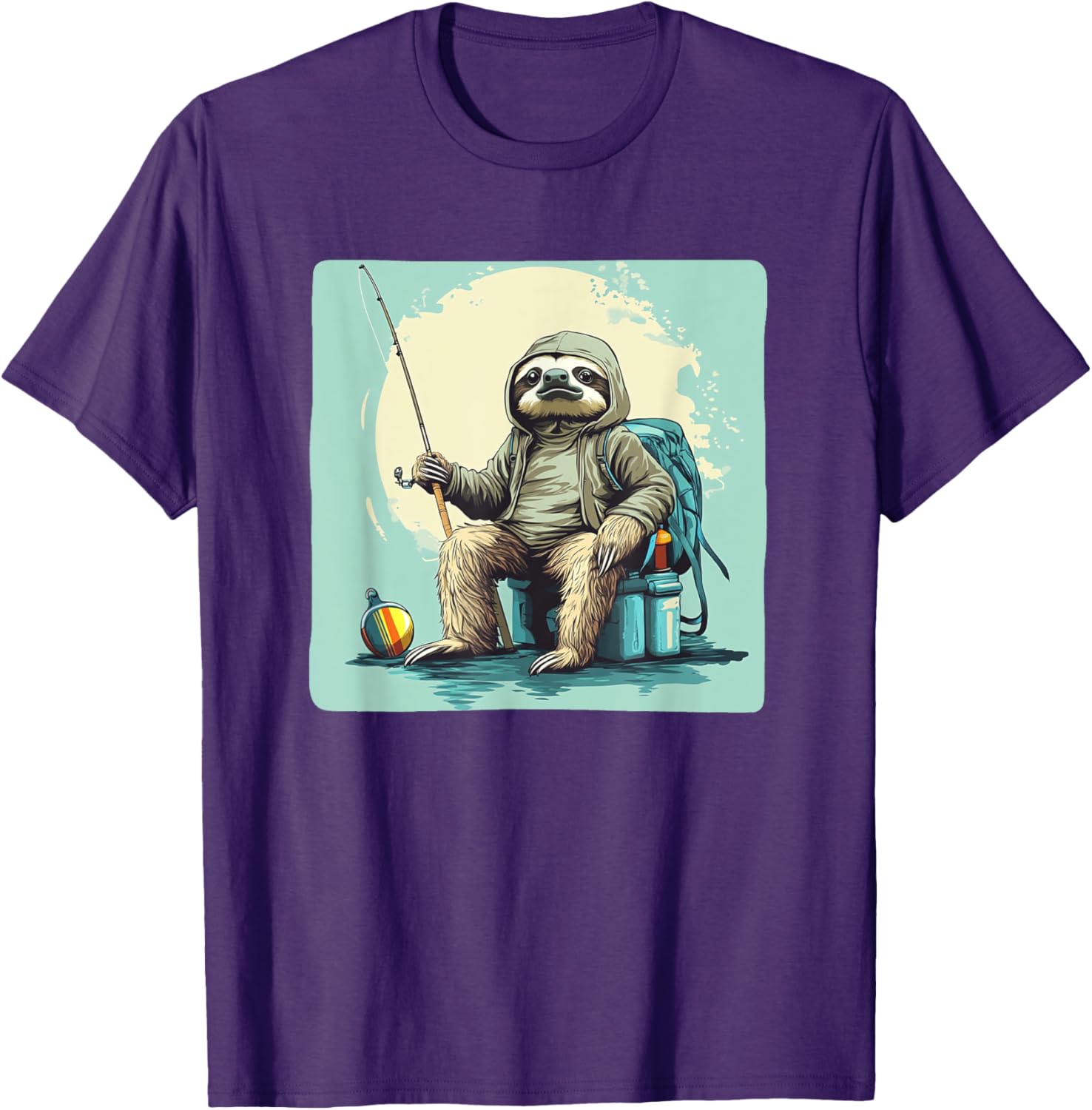 Fishing Sloth T-Shirt - Slow and Steady Wins the Catch Apparel - 5