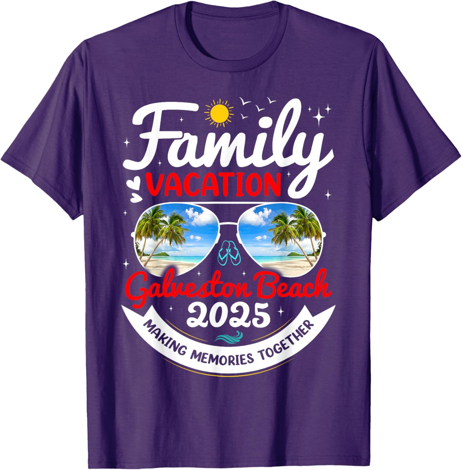 Galveston Beach Family Vacation 2025 Group T-Shirt for Fun Memories - 16