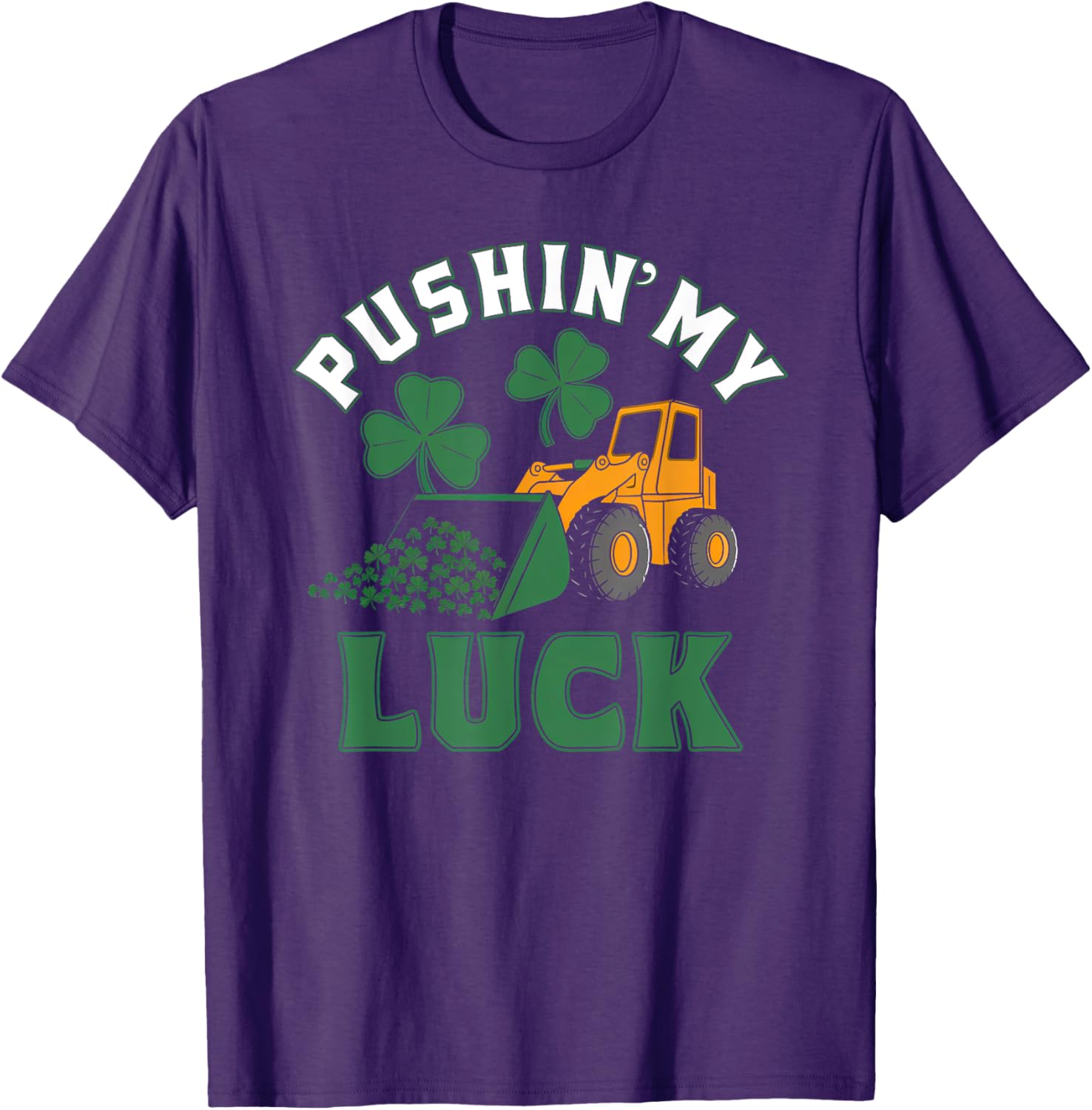 Funny St Patrick's Day Shamrock T-Shirt for Boys - Pushin My Luck Design - 10