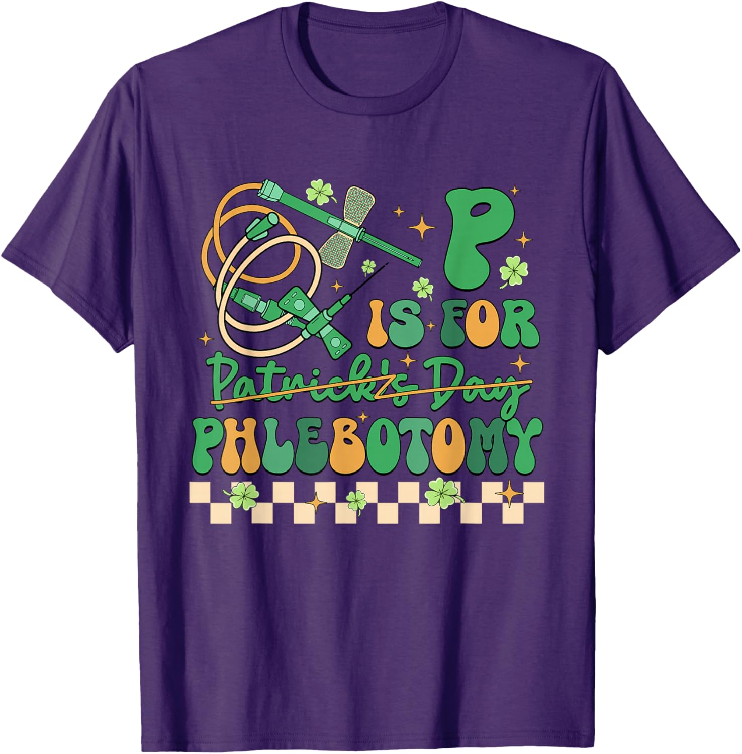 Cute St Patrick's Day T-Shirt for Phlebotomists and Nurses - 3