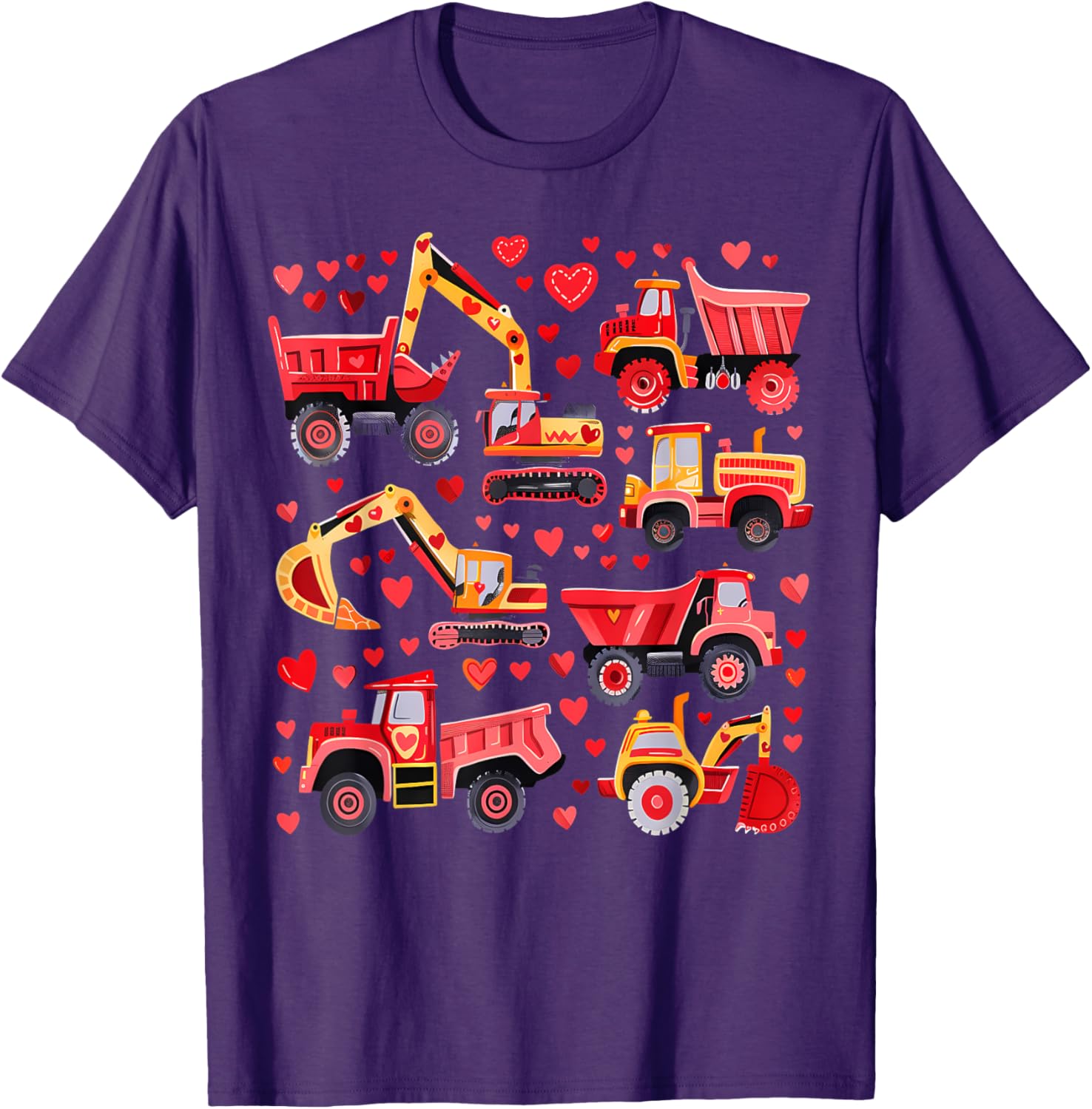 Loads of Love Construction Trucks Valentine's Day T-Shirt for Toddler Boys - 27