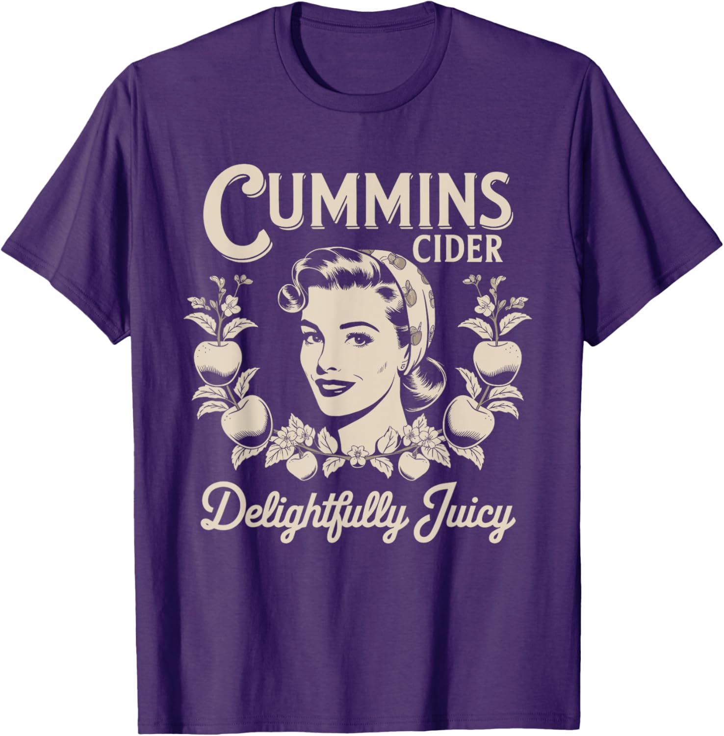 Delightful Juicy Cummins Cider Vintage Humor T-Shirt for Fun Lovers - 3