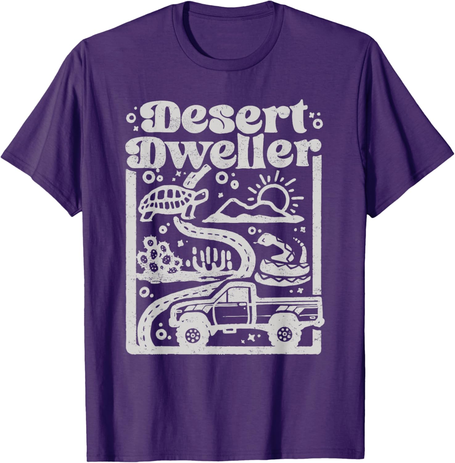 Vintage Desert Dweller Mountain Tee for Vehicle Lovers - Stylish T-Shirt - 17