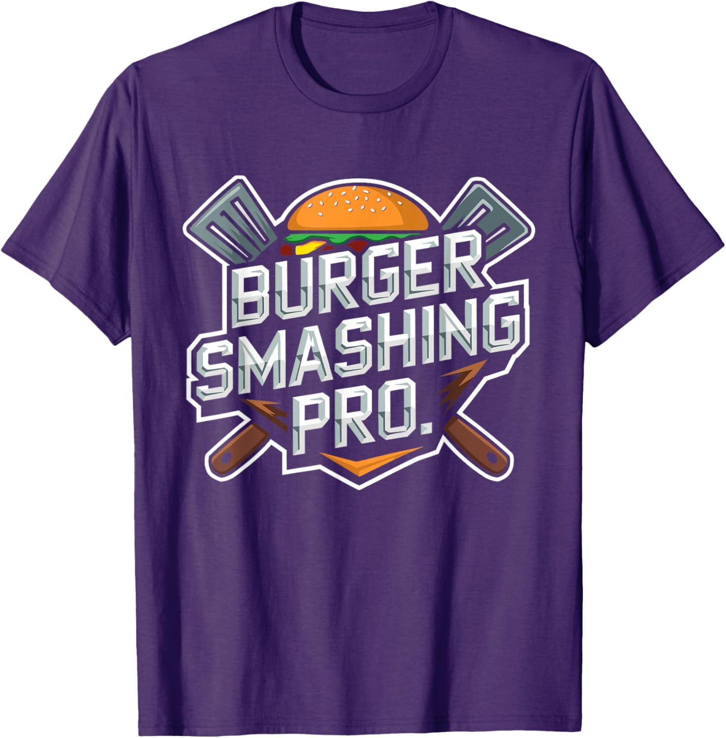 Smash Burger Lover Grilled Cheeseburger Flat Top T-Shirt for Foodies - 16