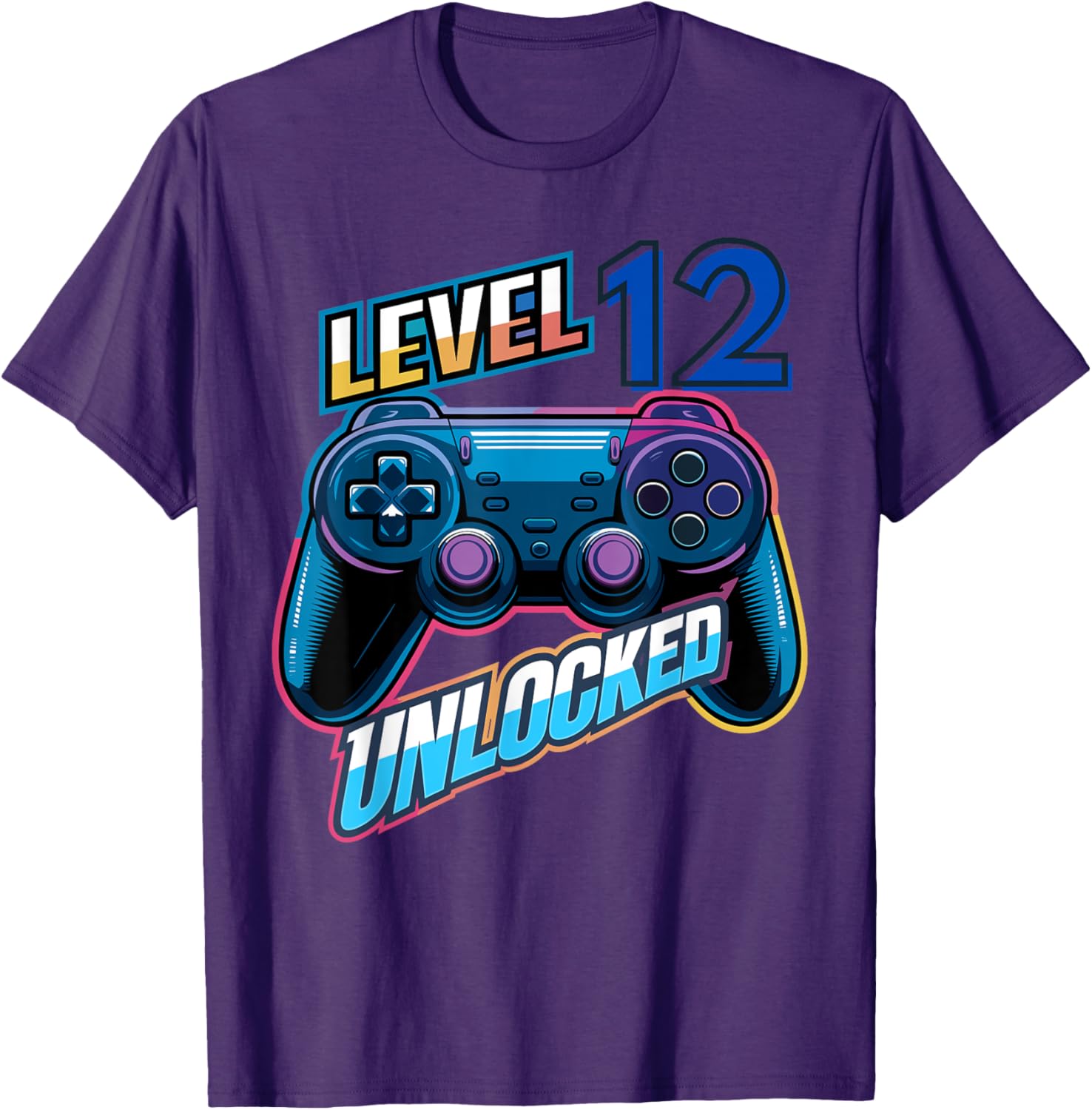 Funny Level 12 Unlocked Gamer T-Shirt for Kids 12th Birthday Gift - 19