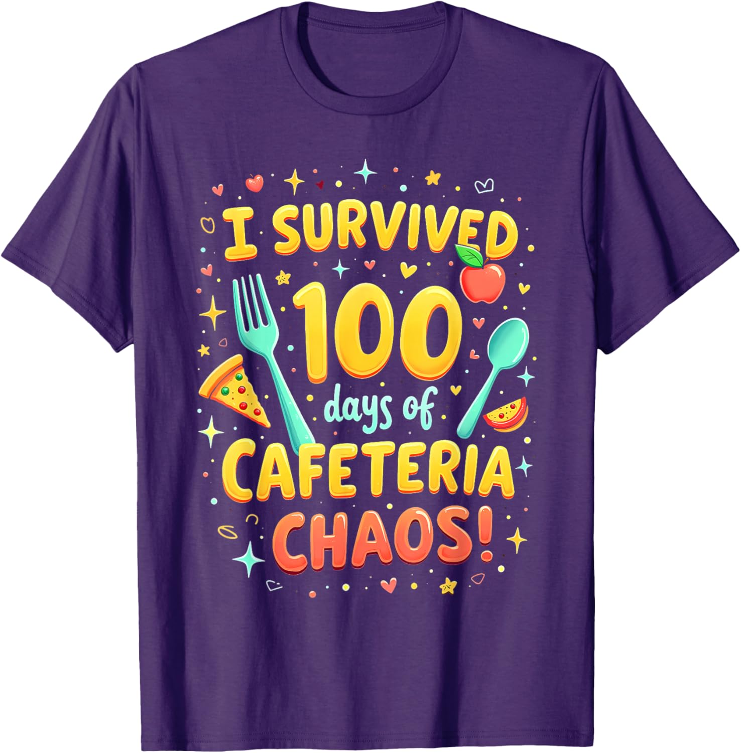 I Survived School Cafeteria Chaos Funny Lunch Lady T-Shirt for Kids - 20