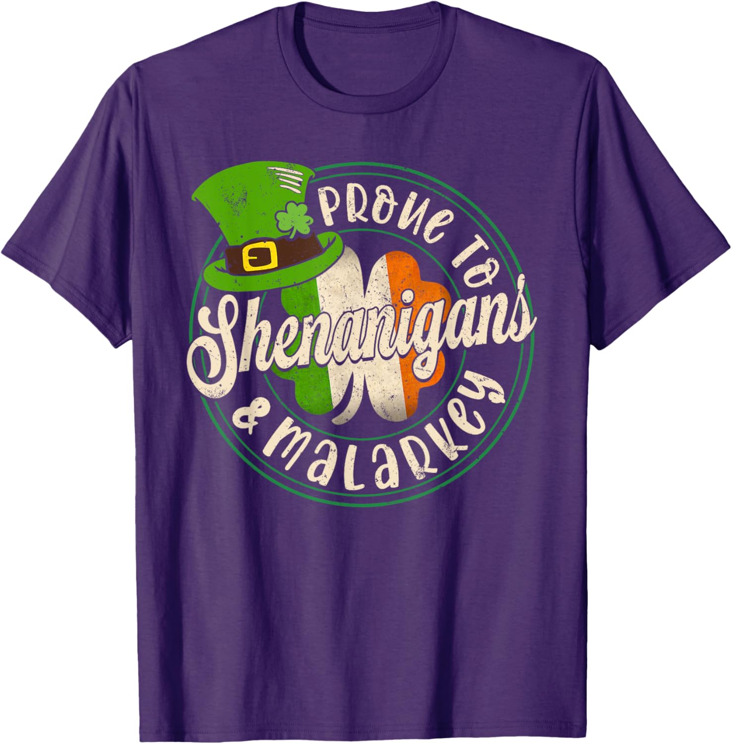 Prone to Shenanigans Fun St Patrick's Day Clover T-Shirt for All Ages - 6