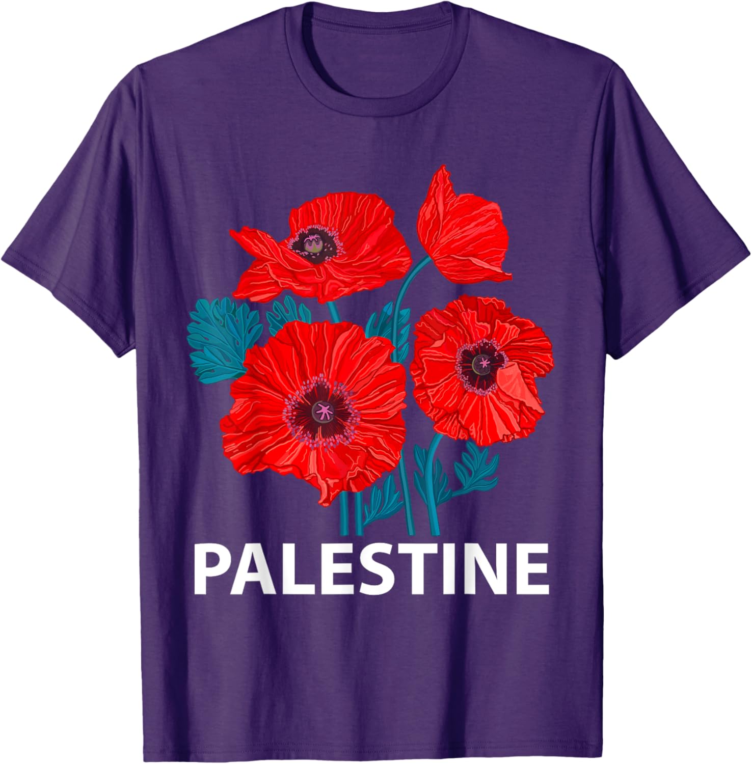 Palestine Patriotic Poppy T-Shirt for Palestinian Resistance Support - 9