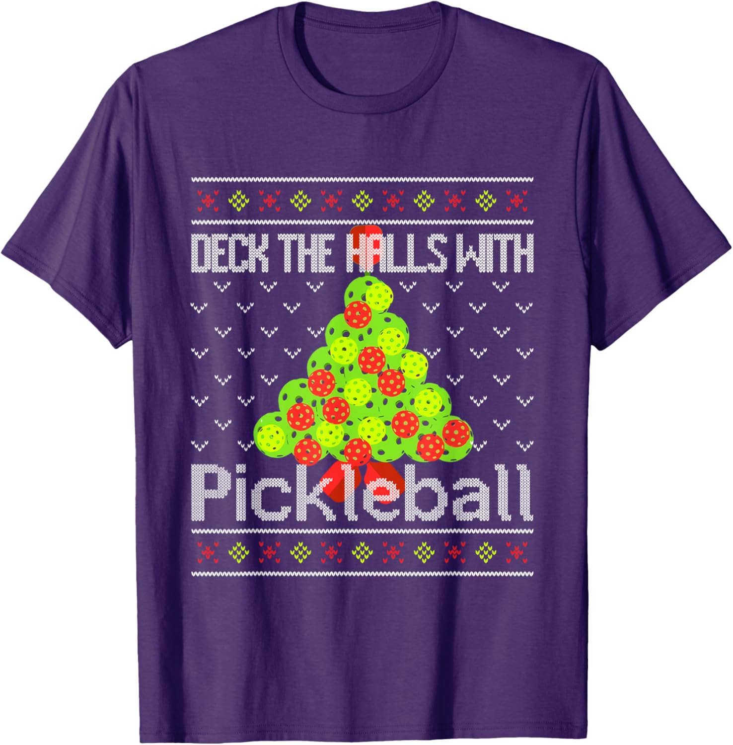 Funny Ugly Christmas Sweater Pickleball Memes T-Shirt for Holiday Cheer - 15