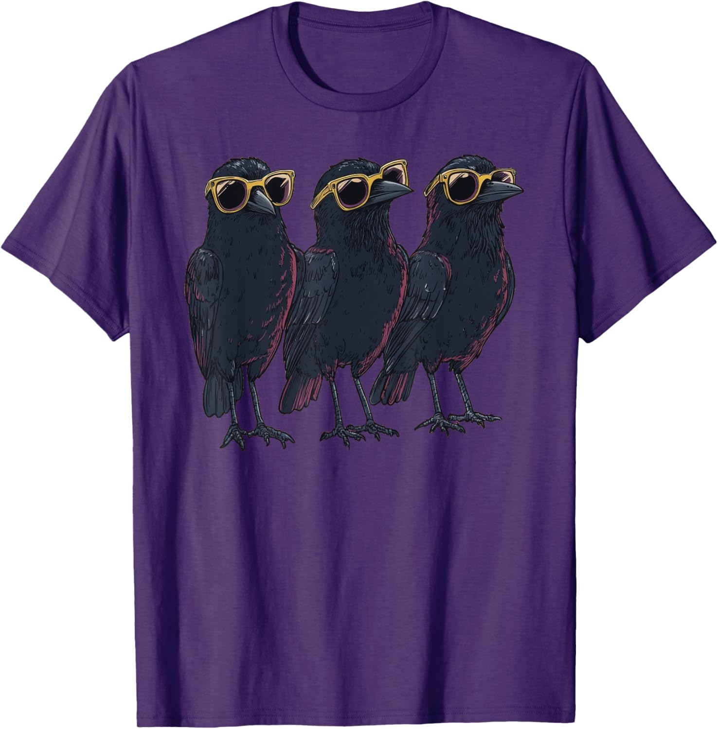 Cool Crow Raven T-Shirt with Sunglasses for Bird Lovers and Trendsetters - 24