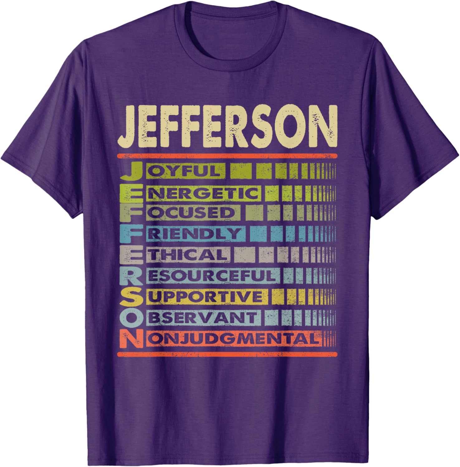 Jefferson Family Name Team T-Shirt Perfect for Family Gatherings - 4
