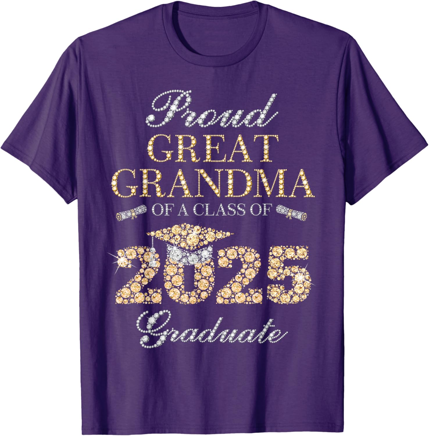 Proud Great Grandma Class of 2025 Graduate T-Shirt Gift for Grandma - 8