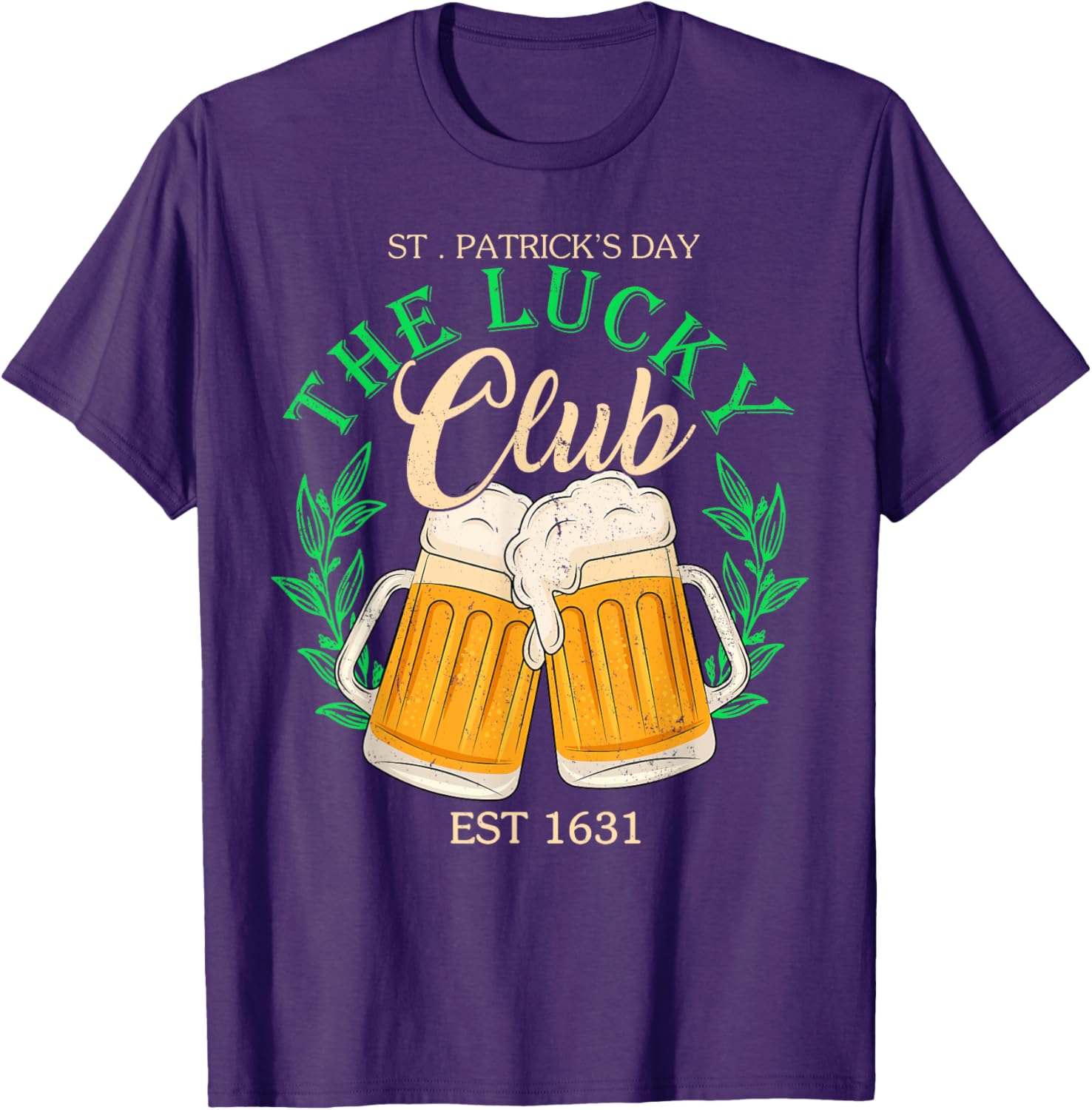 Lucky Club St. Patrick's Day Beer T-Shirt for Irish Group Fun - 19