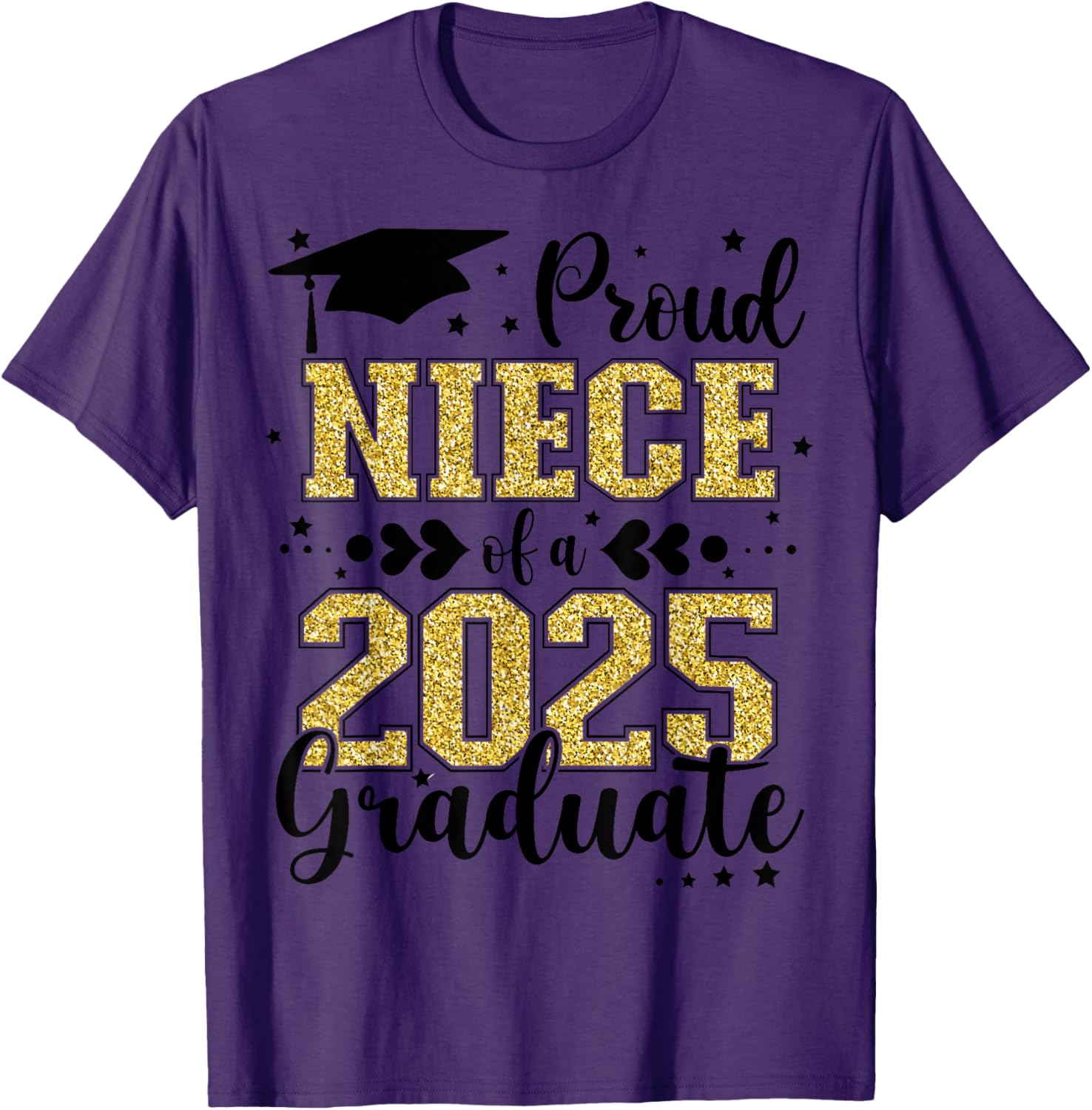 Proud Niece of Class of 2025 Graduate Senior T-Shirt for Celebrations - 6