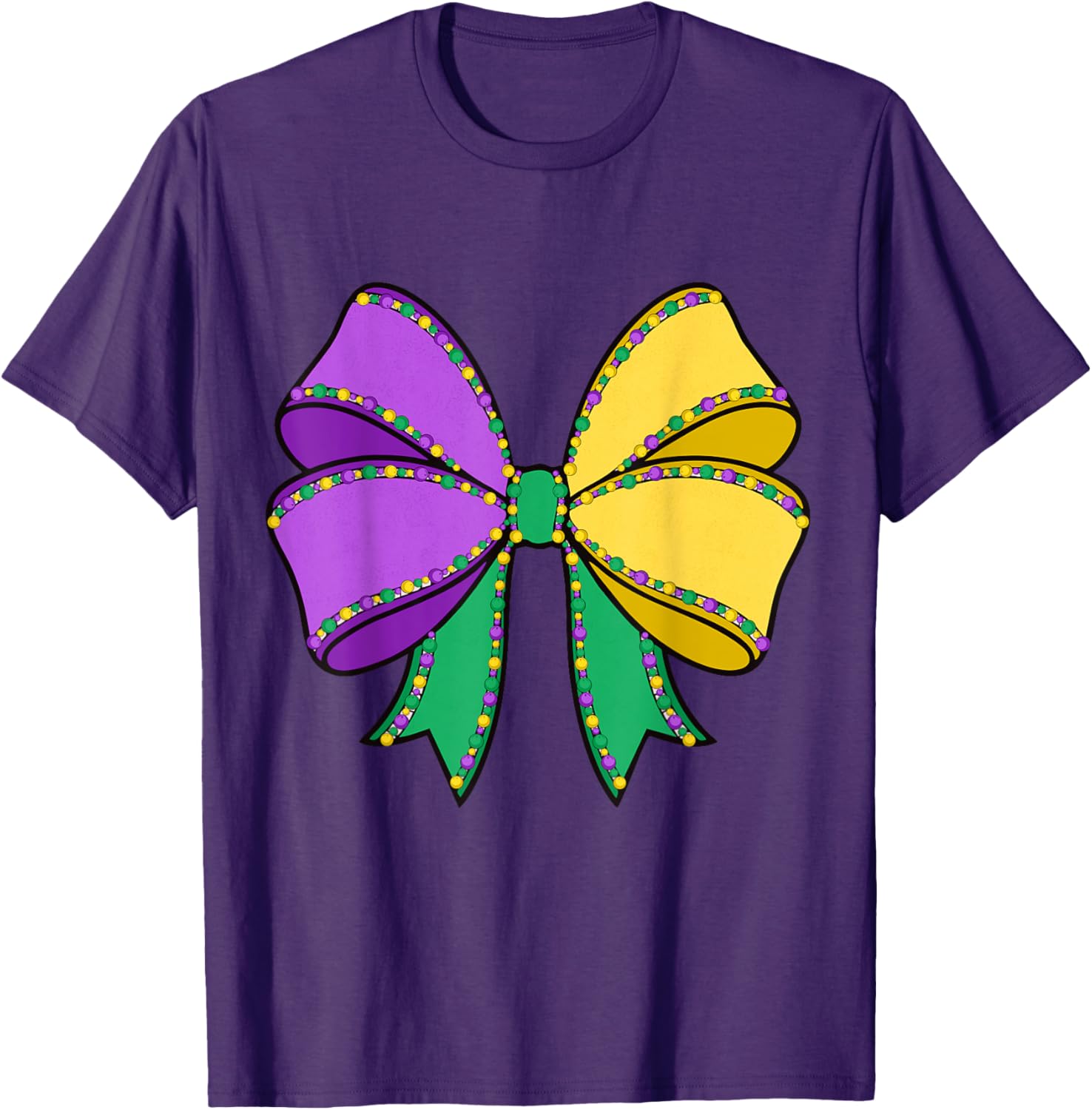 Coquette Bow Mardi Gras T-Shirt for New Orleans Carnival Festivities - 9