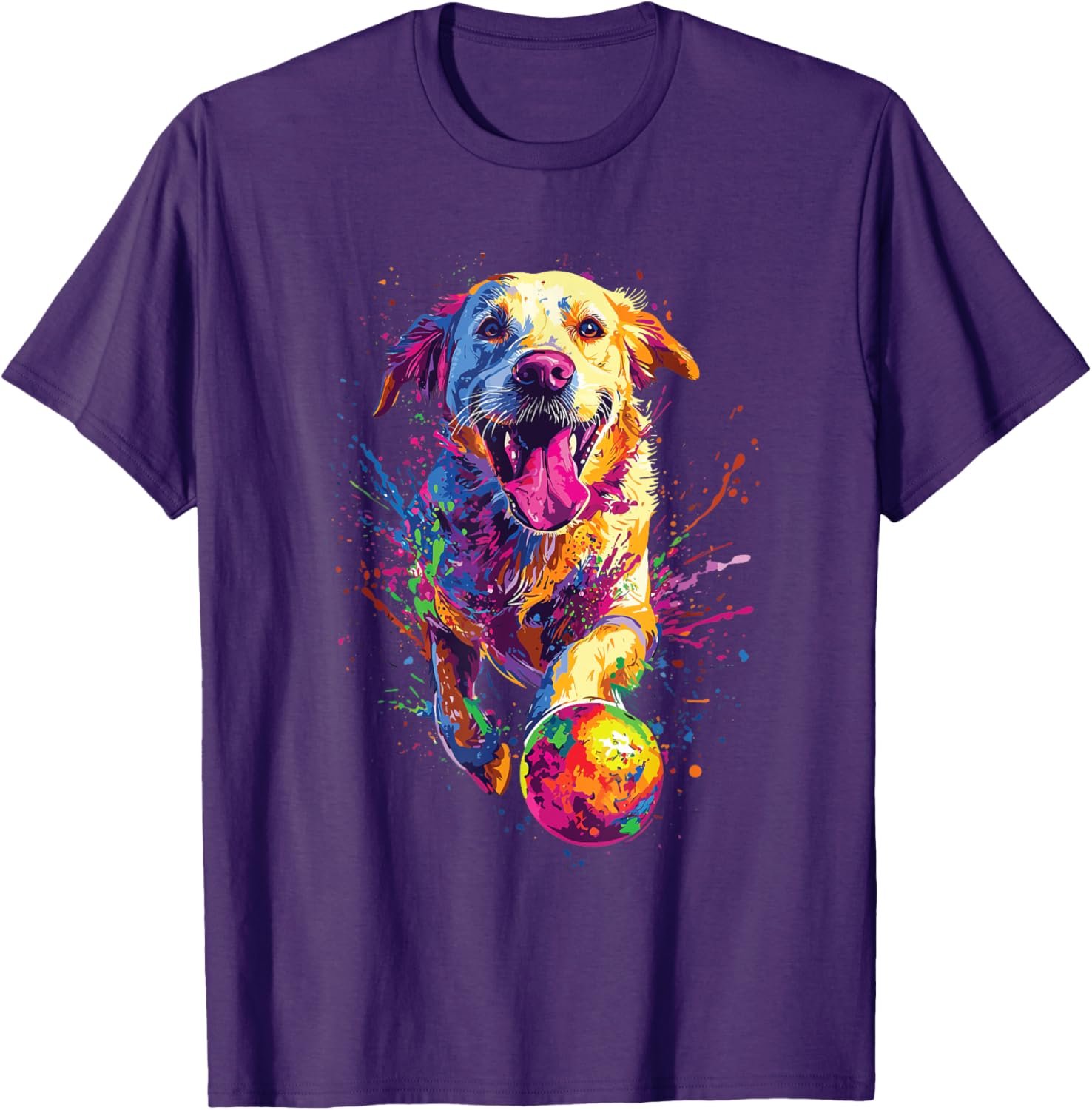 Colorful Labrador Retriever T-Shirt Perfect for Dog Lovers and Fans - 7