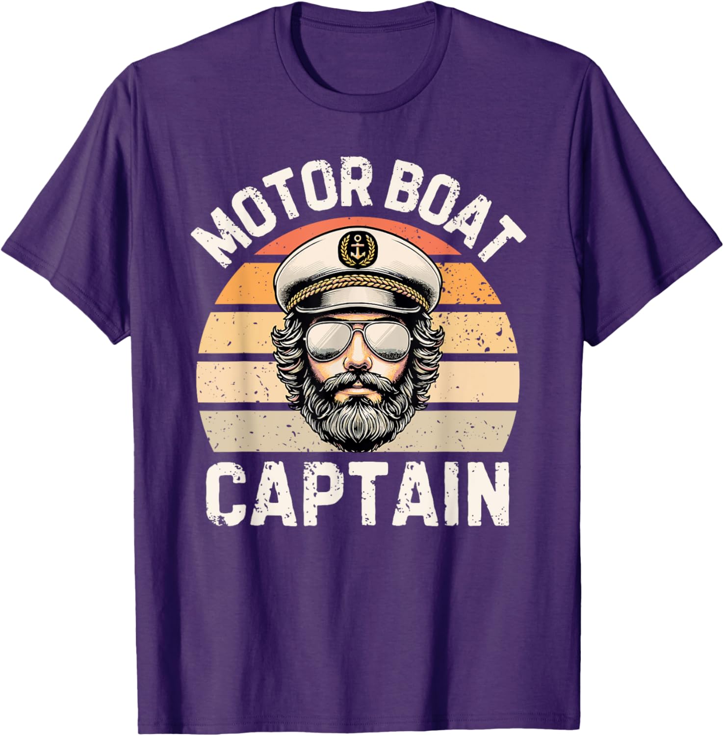 Funny Retro Motor Boat Captain T-Shirt for Nautical Enthusiasts - 5