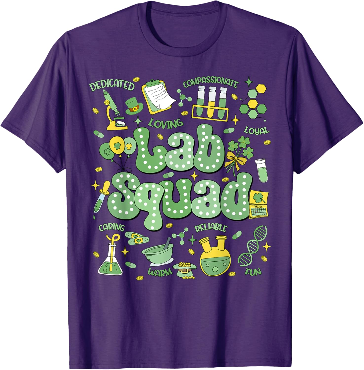 Lab Squad Medical Laboratory Technician St Patrick's Day T-Shirt Fun Design - 5