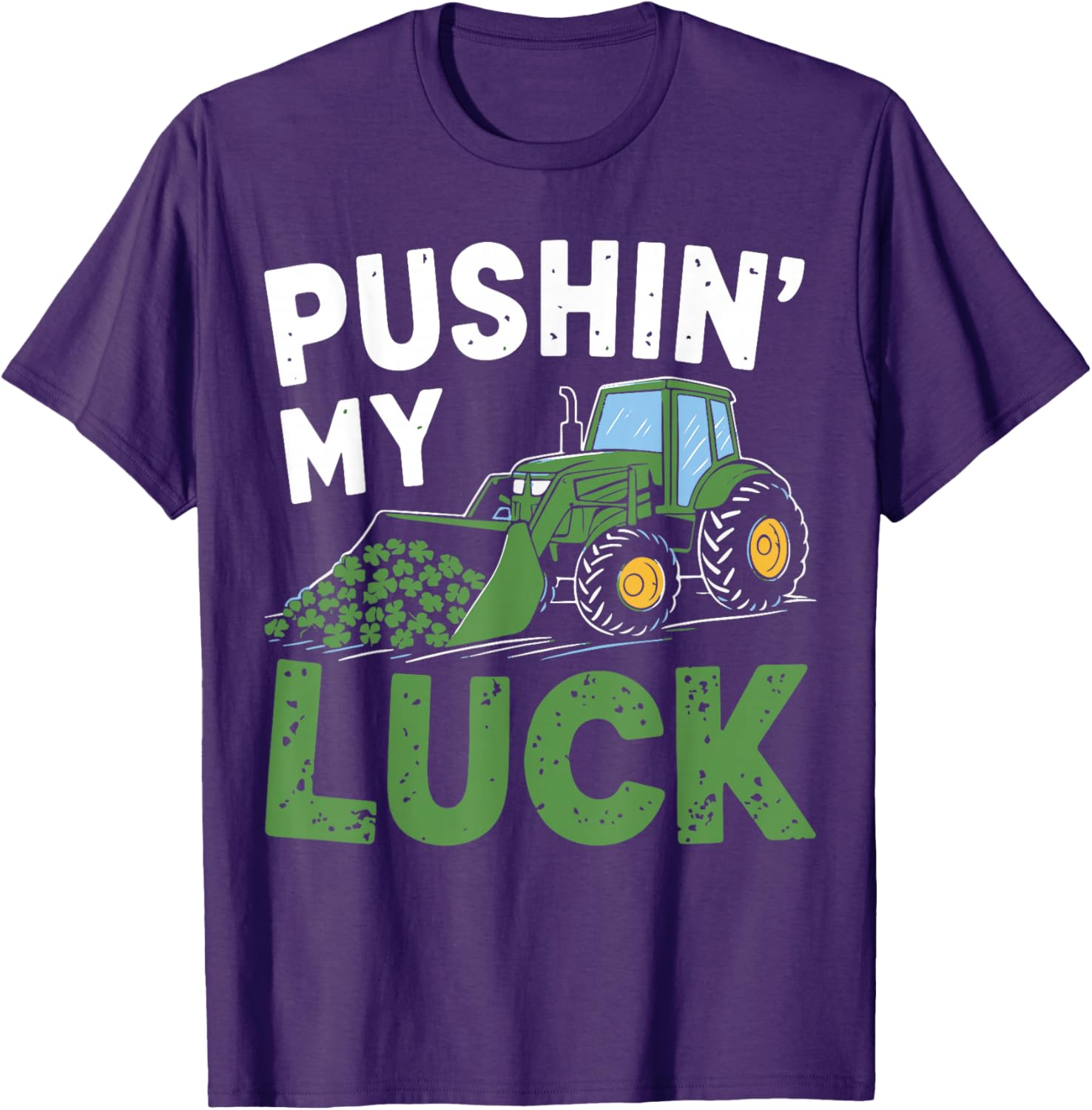 St Patrick's Day Toddler Tractor T-Shirt for Boys - Irish Luck Theme - 1