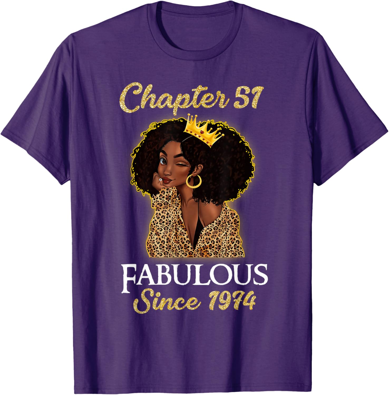 Fabulous Since 1974 Leopard T-Shirt for 51st Birthday Girls - 5