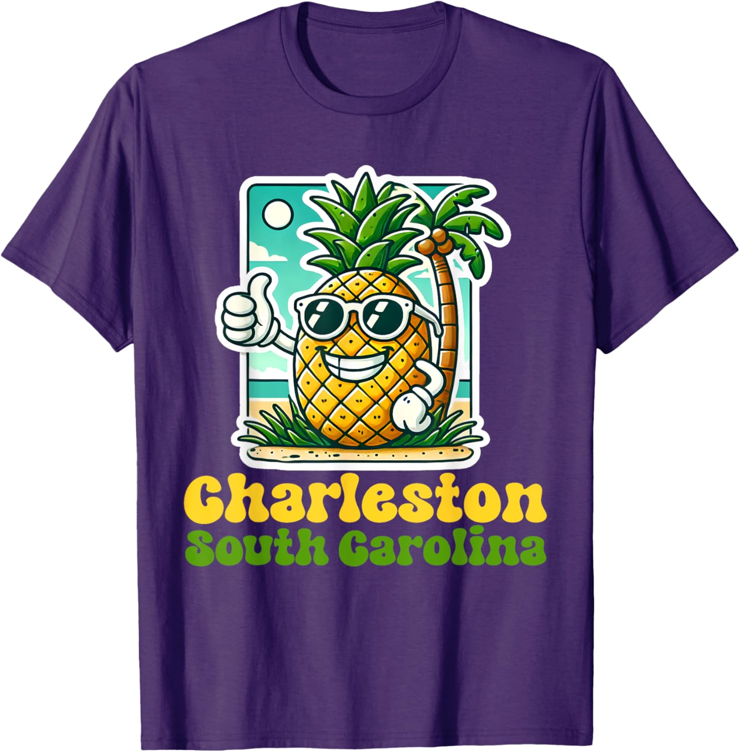 Cute Pineapple Thumbs Up T-Shirt - Charleston South Carolina Style - 5