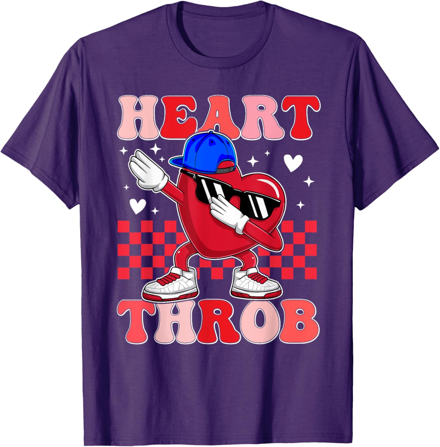 Groovy Heart Throb Valentine's Day Dabbing Toddler Boy T-Shirt - 6