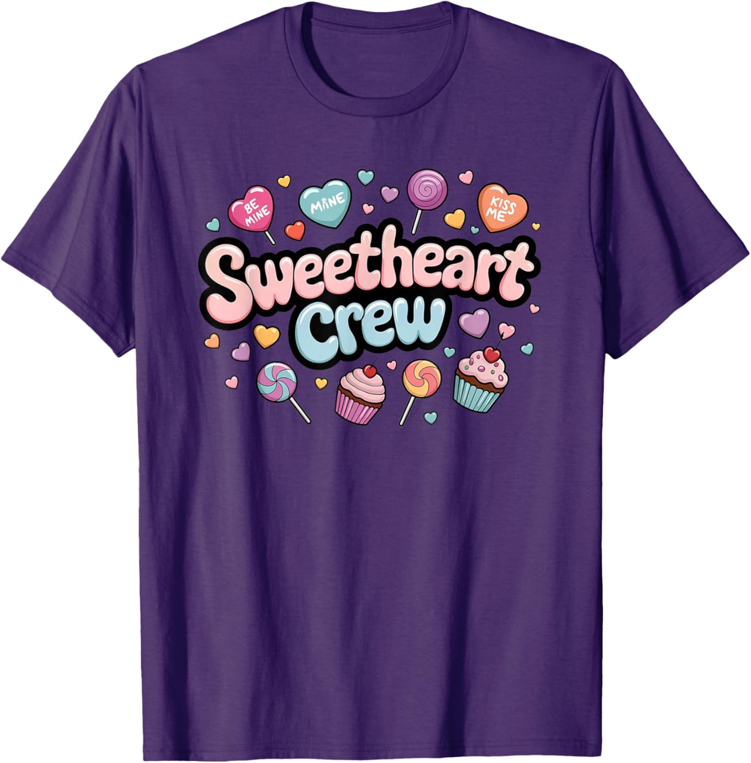 Sweetheart Crew Pastel Candy Cupcake T-Shirt for Fun and Fashion Lovers - 20