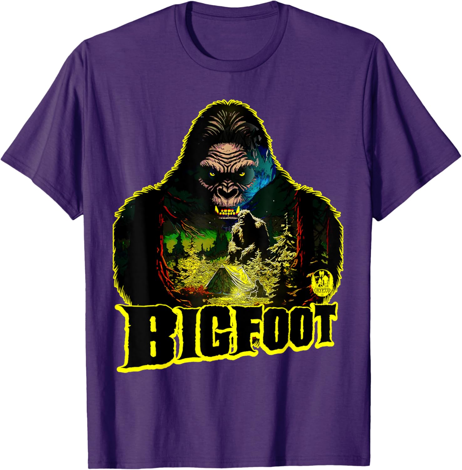 Bigfoot Scary Camping Sasquatch Tent T-Shirt for Outdoor Adventures - 7