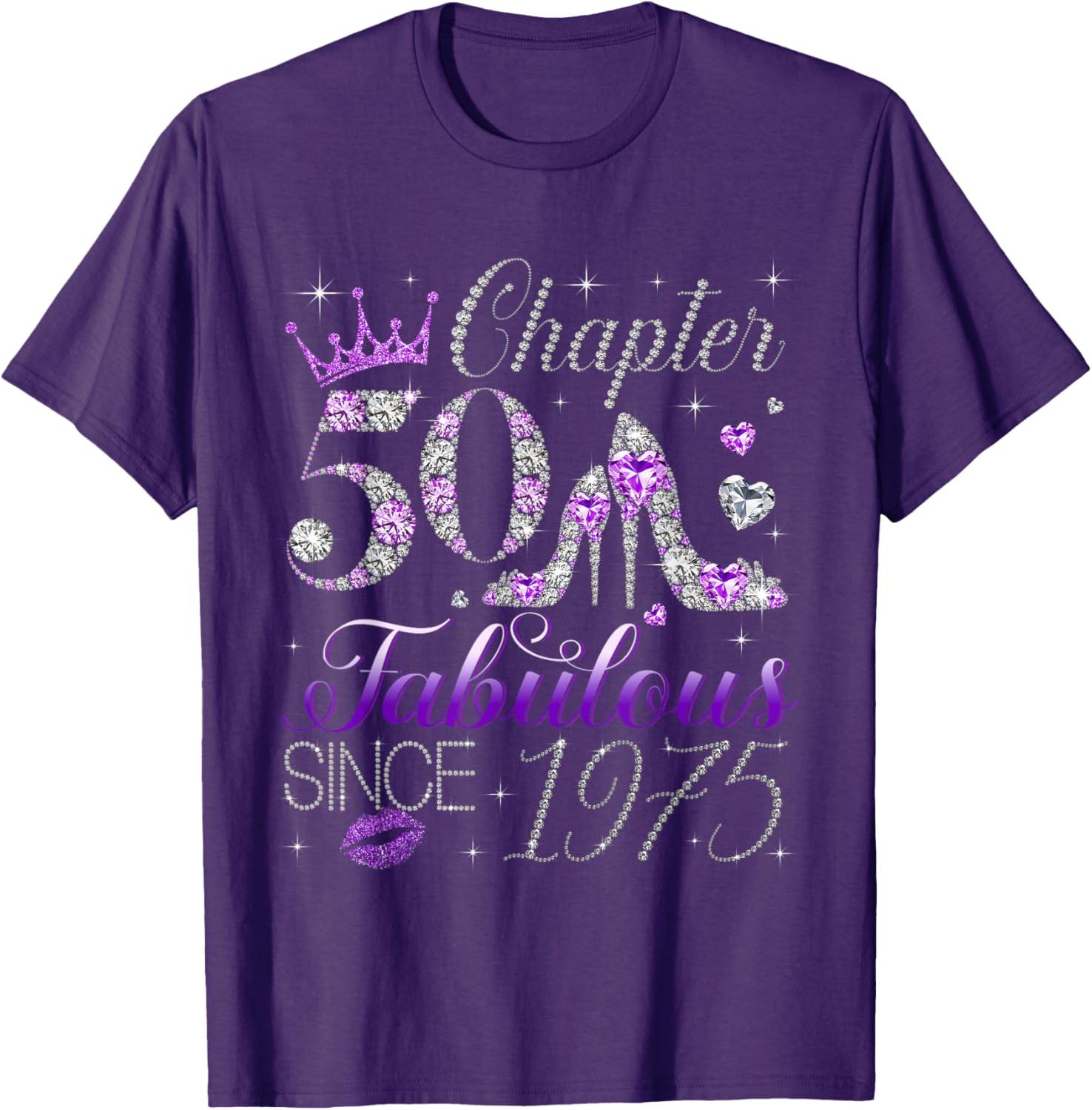 Fabulous Since 1975 50th Birthday T-Shirt for Women and Girls - 6