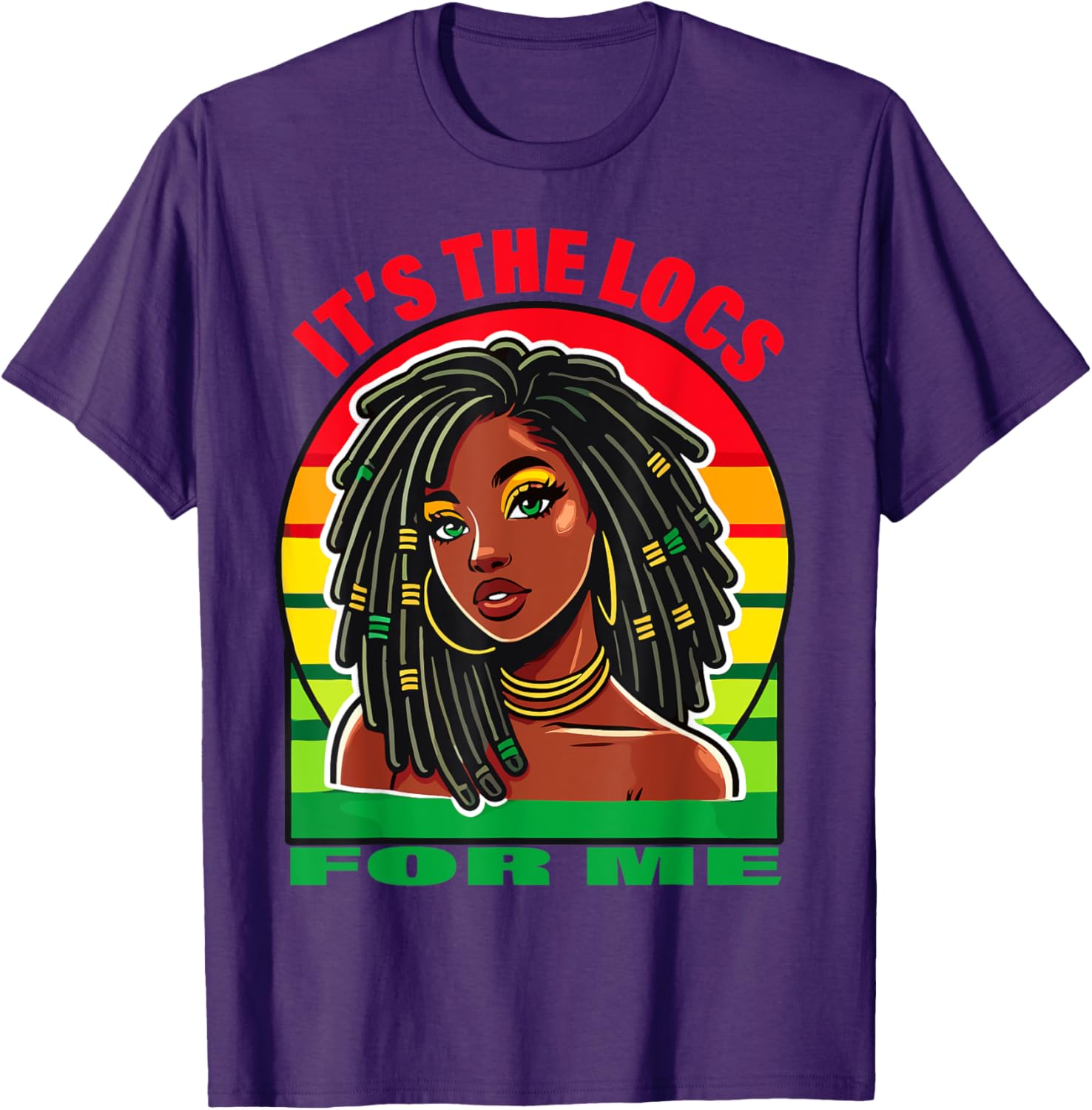 Stylish Dreadlocks Hair Design T-Shirt for Black Women – It's the Locs for Me - 3