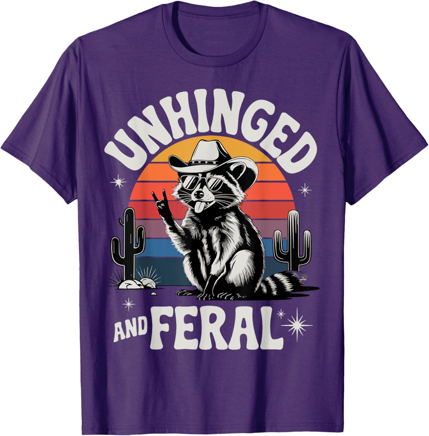 Funny Retro Cowboy Raccoon T-Shirt for Rodeo Lovers and Animal Fans - 6