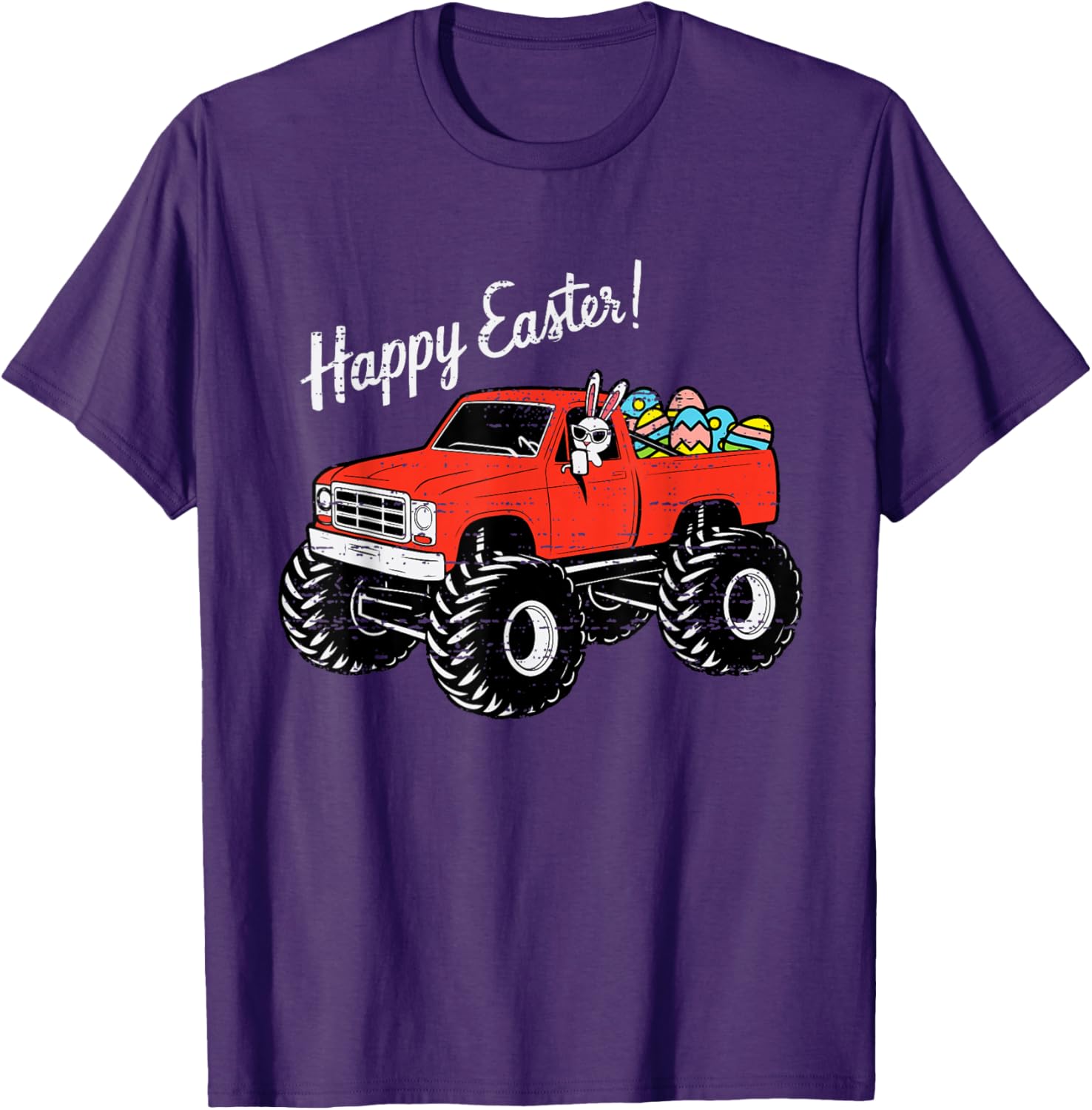 Boys Happy Easter Truck T-Shirt with Colorful Eggs for Toddlers - 7