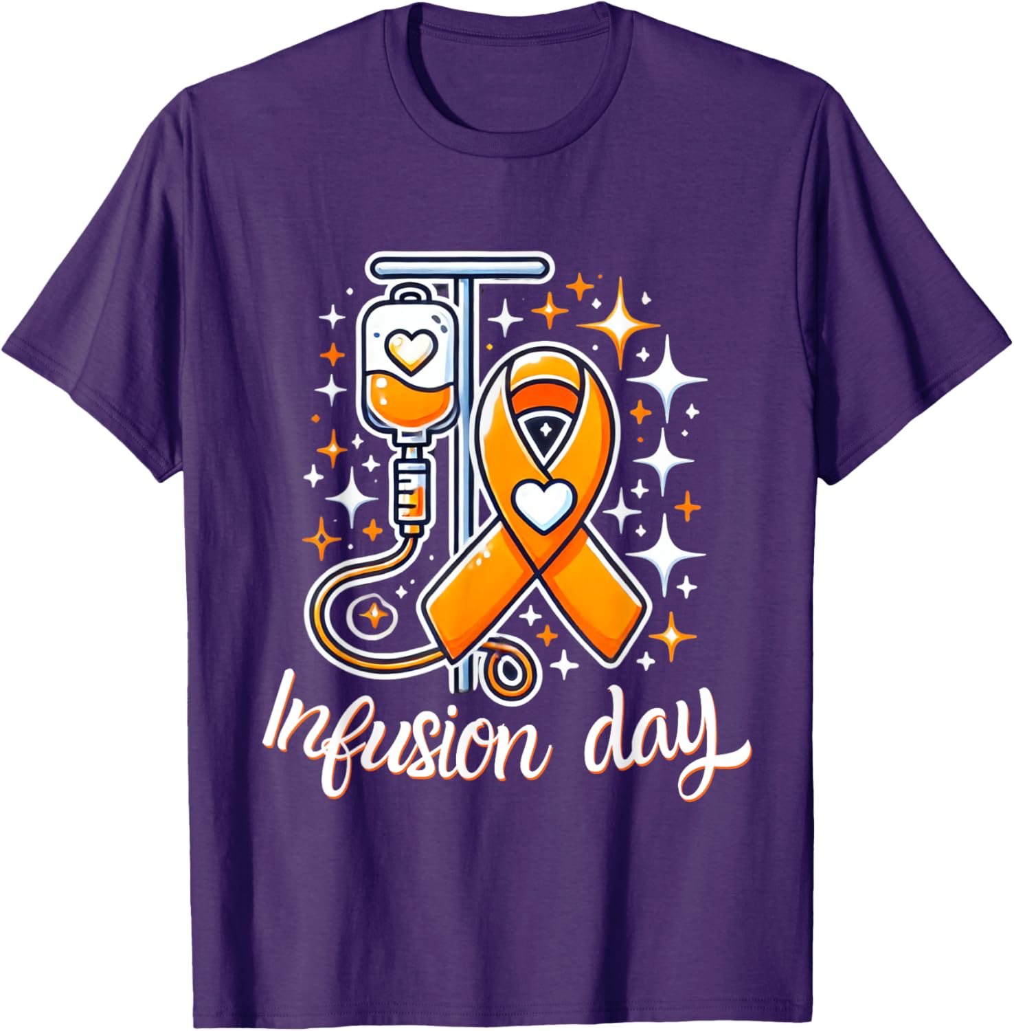 MS Infusion Day Multiple Sclerosis Awareness Ribbon T-Shirt for Supporters - 3