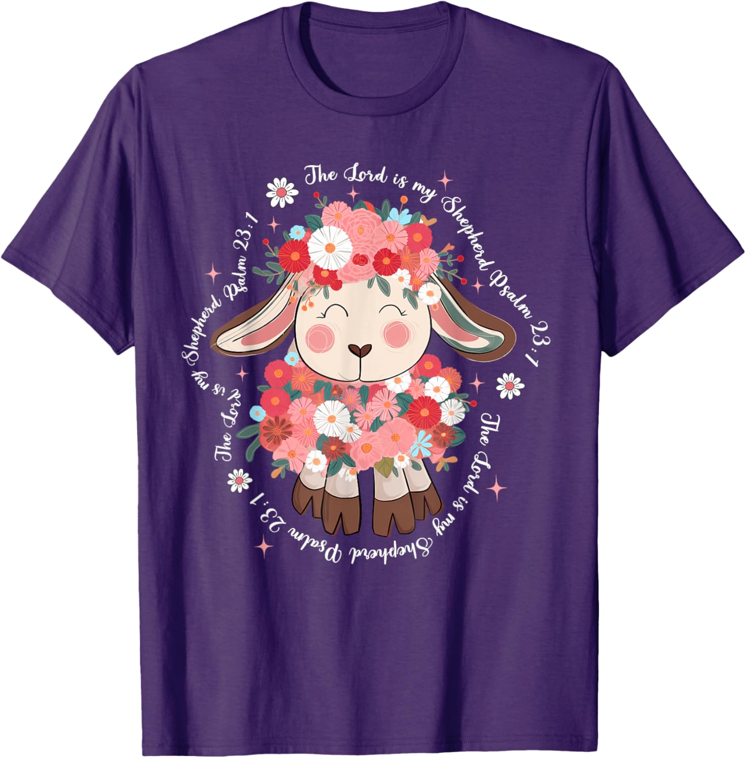 The Lord Is My Shepherd Easter T-Shirt for Christian Faith Enthusiasts - 10