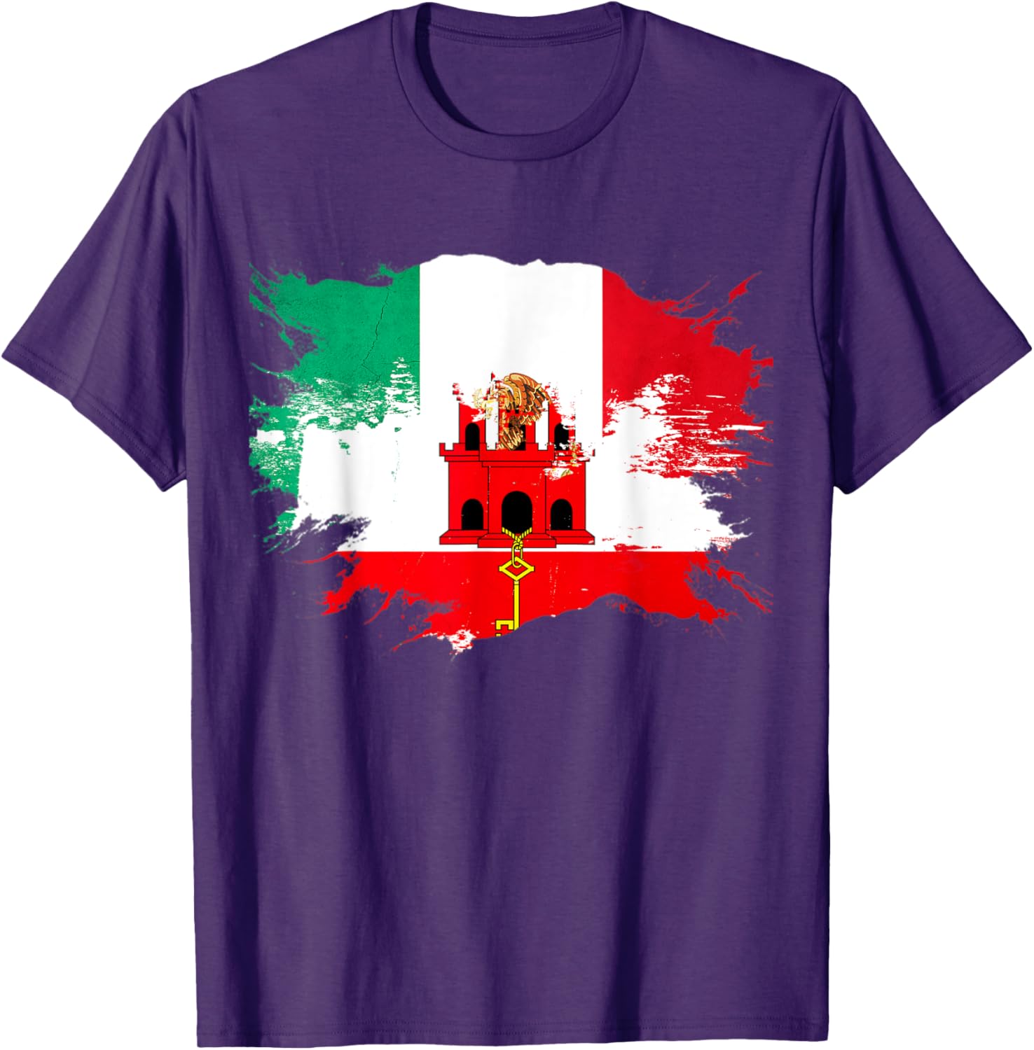 Mexican Gibraltar Heritage Flag T-Shirt for Unique Cultural Style - 1
