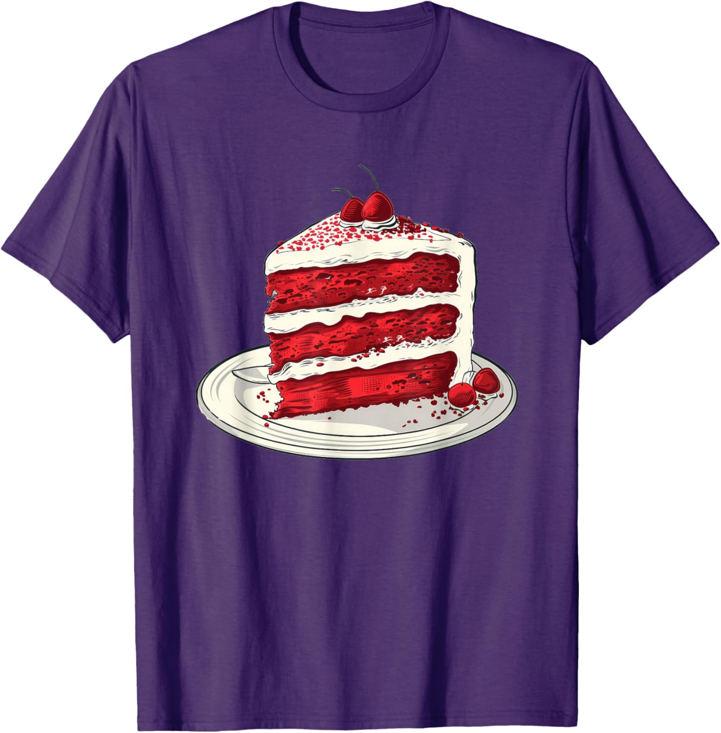 Delicious Red Velvet Cake Design T-Shirt for Baking Lovers and Foodies - 4