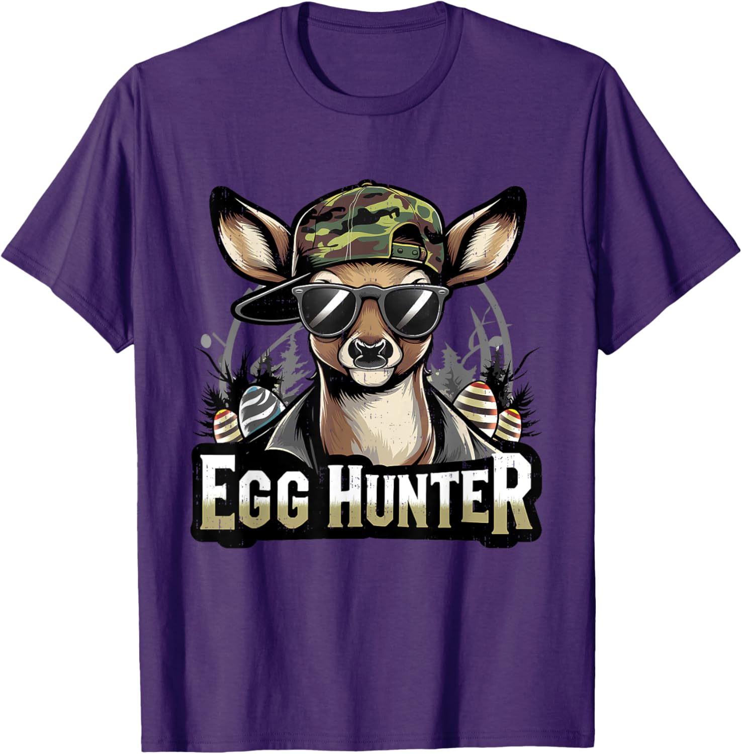 Funny Camo Easter Egg Hunter T-Shirt for Kids - Perfect for Boys and Girls - 18