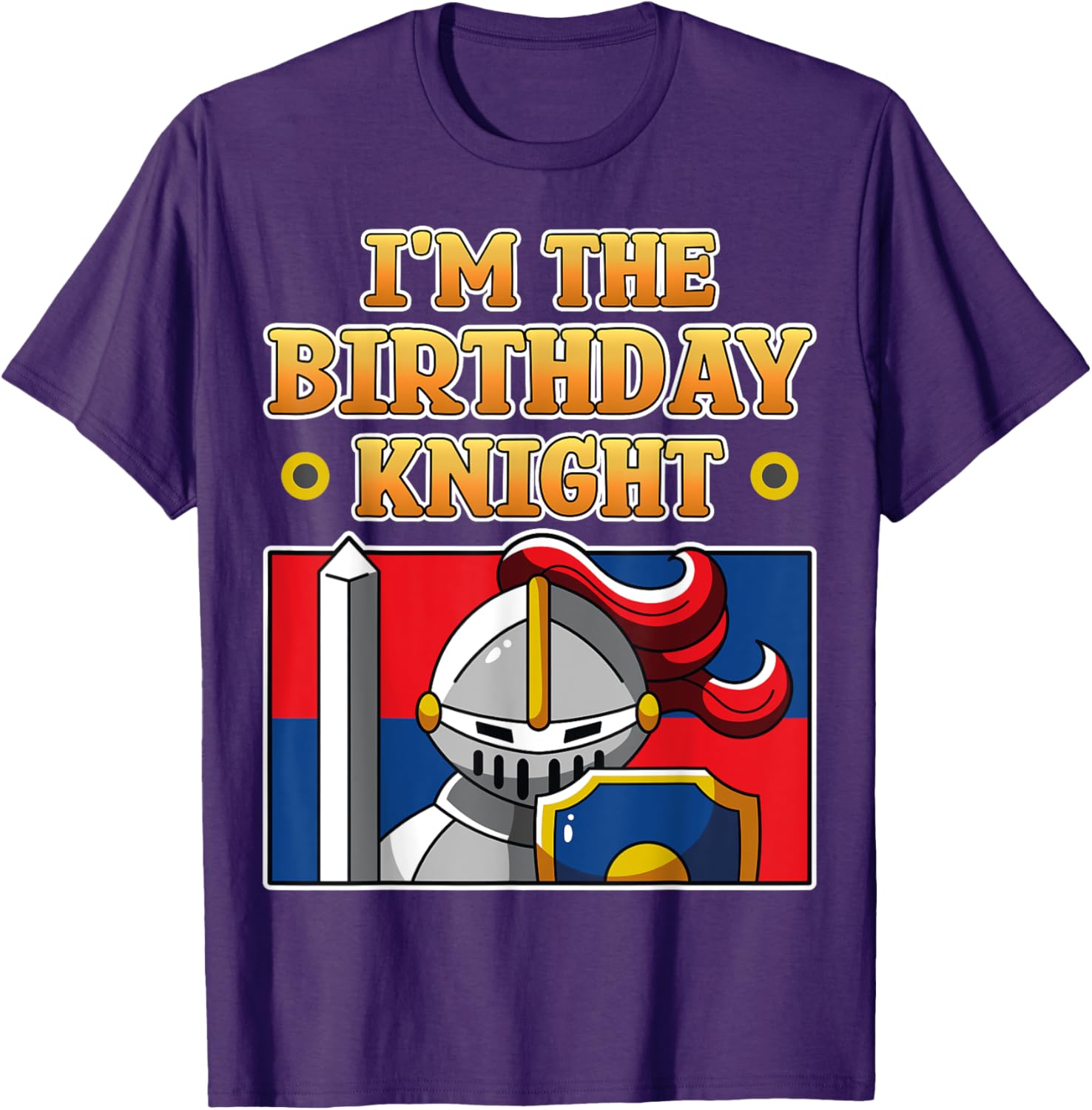 I'm The Birthday Knight Kids Medieval Armor T-Shirt for Fun Parties - 7