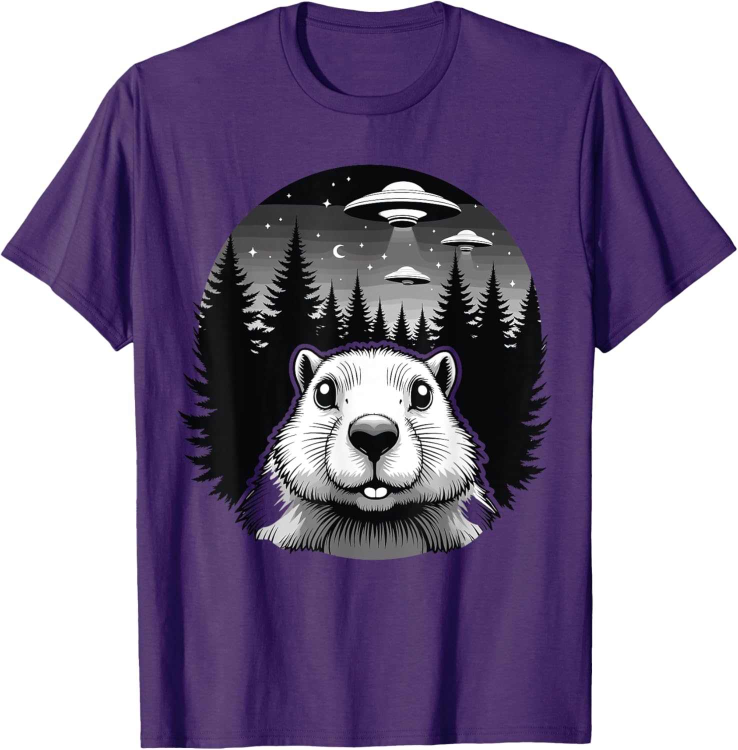 Funny Groundhog Day T-Shirt with UFOs and Aliens - Unique Gift Idea - 20