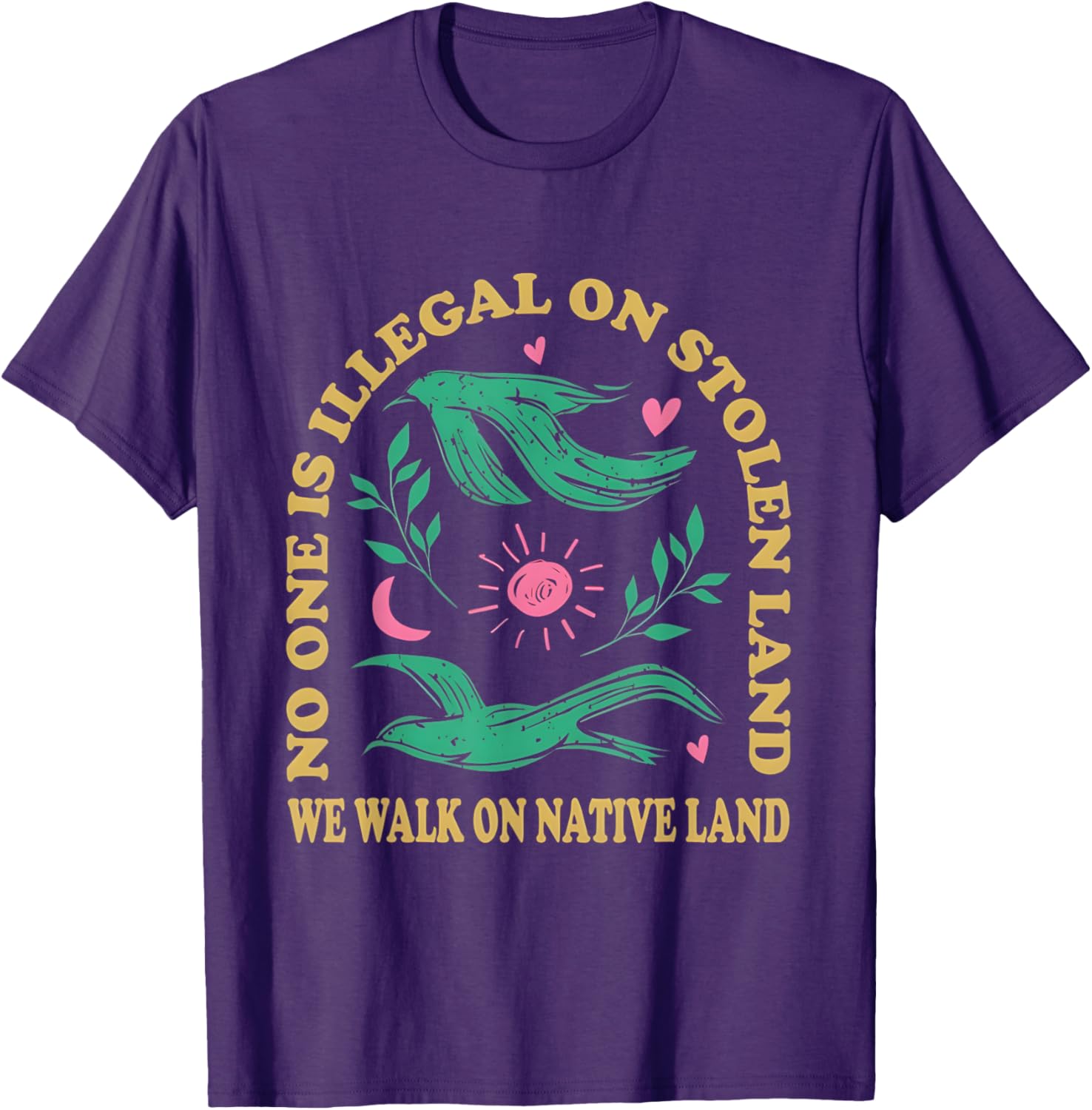 No One Is Illegal On Stolen Land Native American T-Shirt for All Ages - 5