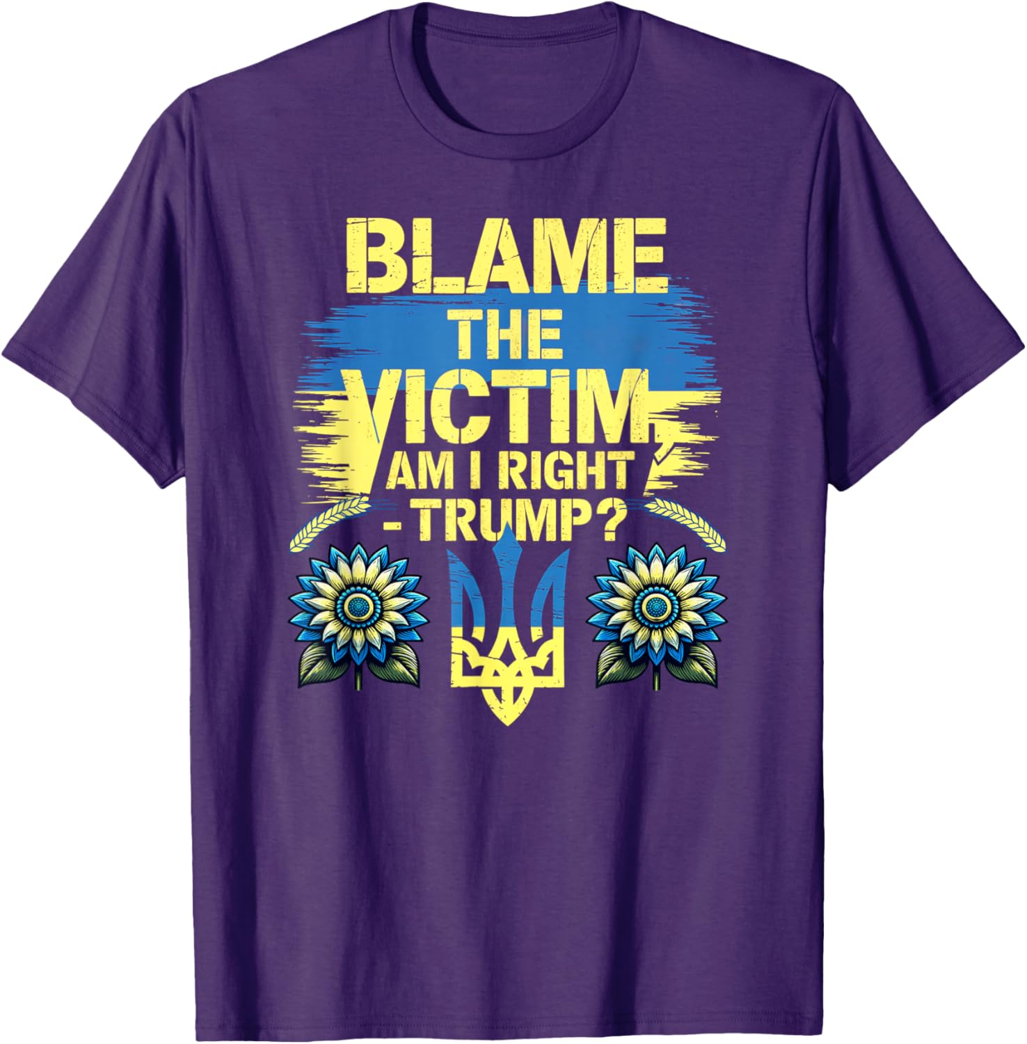 Anti-Trump Pro-Ukraine Graphic T-Shirt for Statement Supporters - 8