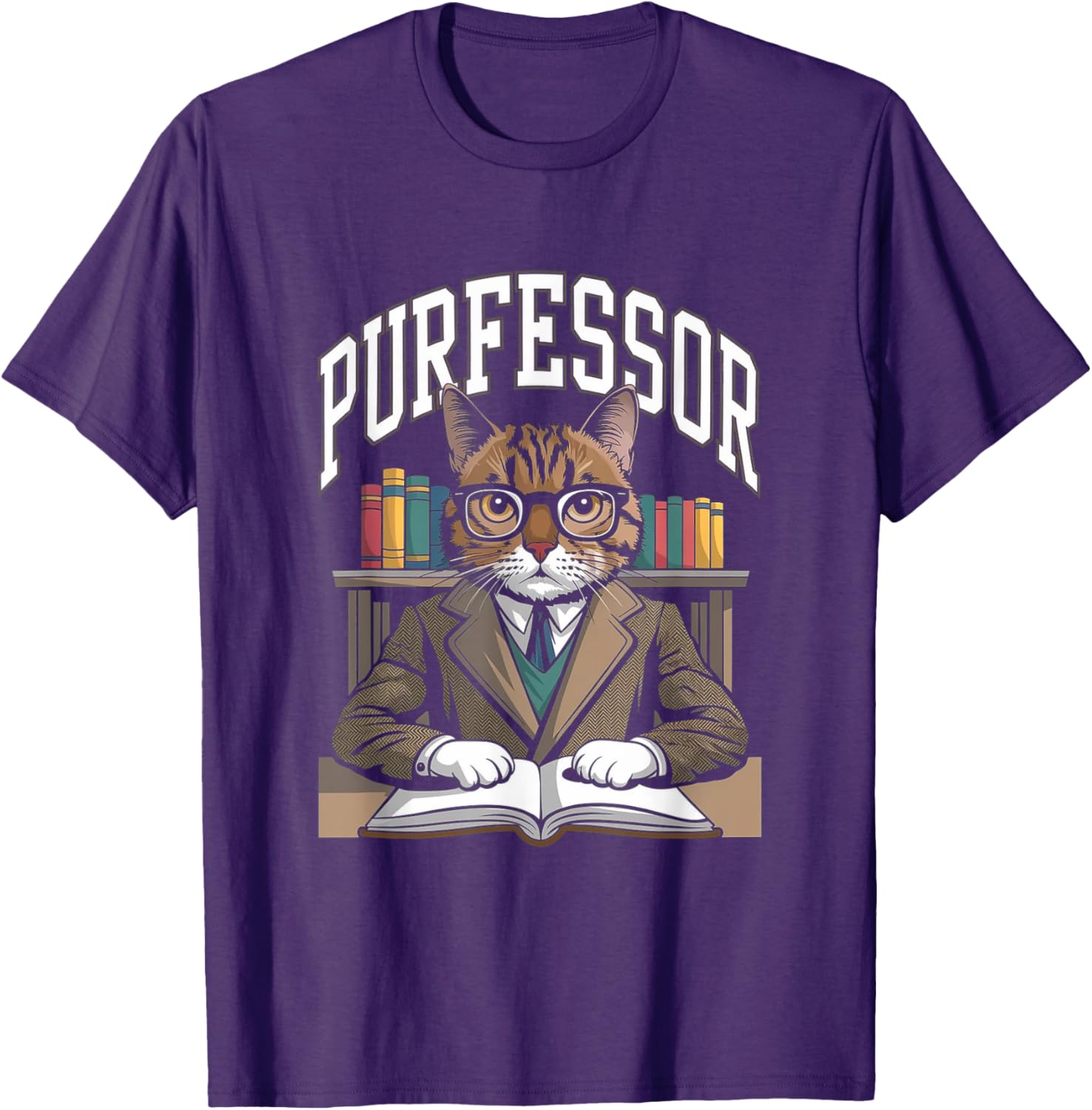 Funny Purrfessor Cat T-Shirt for Cat Lovers and Professors - 12