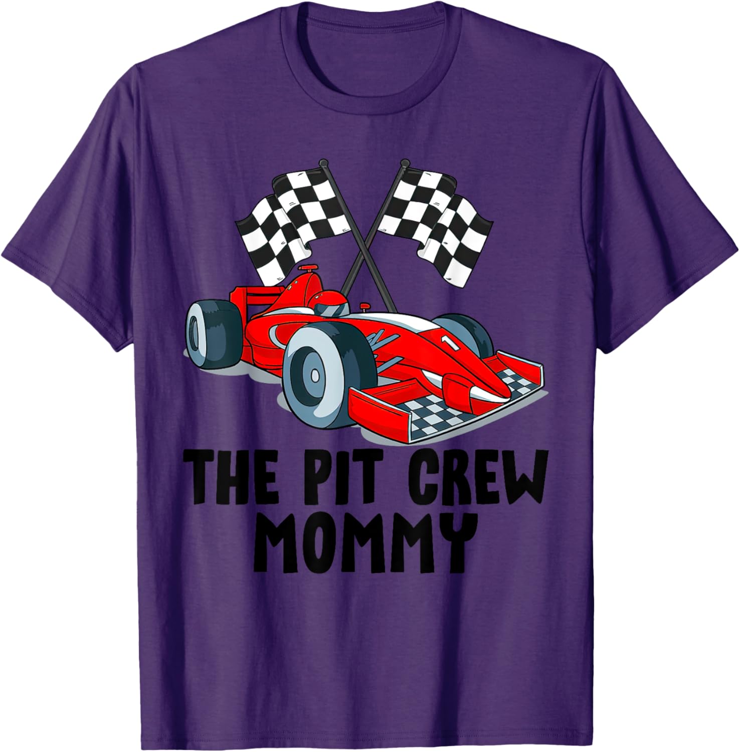 Mommy Pit Crew Racing Family T-Shirt for Kids Birthday Party Fun - 17
