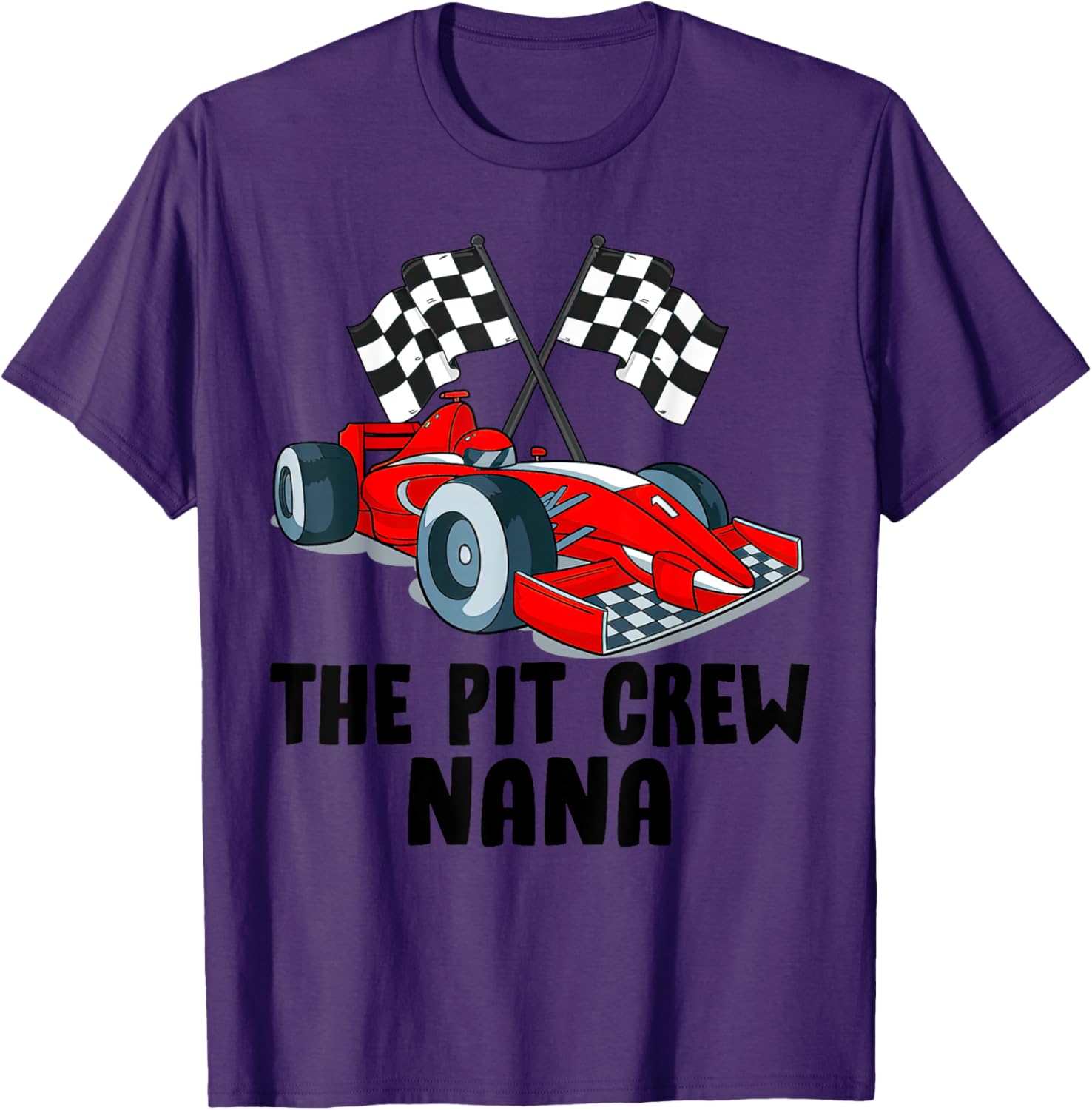 Nana Pit Crew Race Car Birthday Party Family T-Shirt for Racing Fans - 16