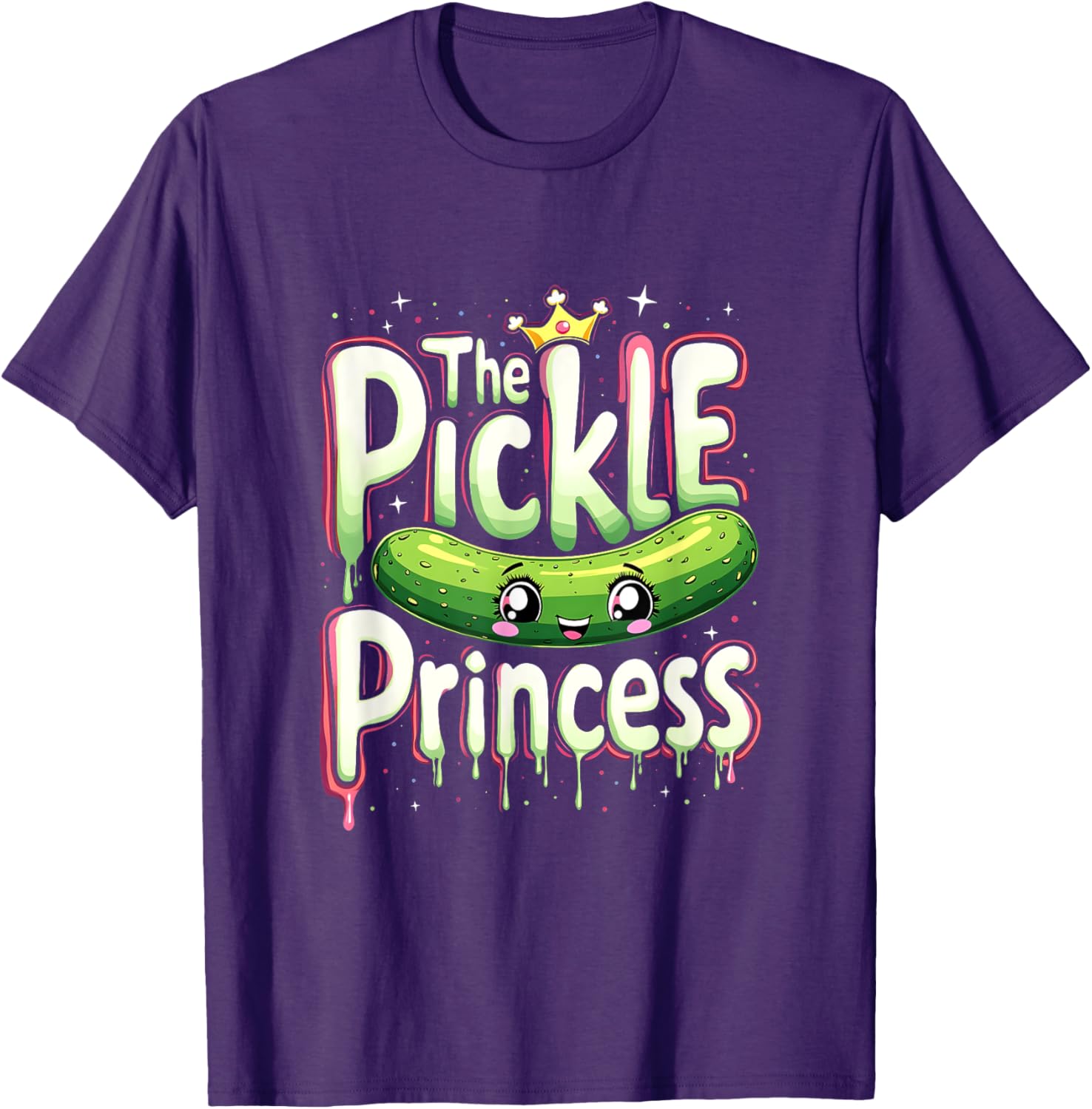 Cute Pickle Princess Ballet Fans T-Shirt for Pickle Lovers and Dancers - 16